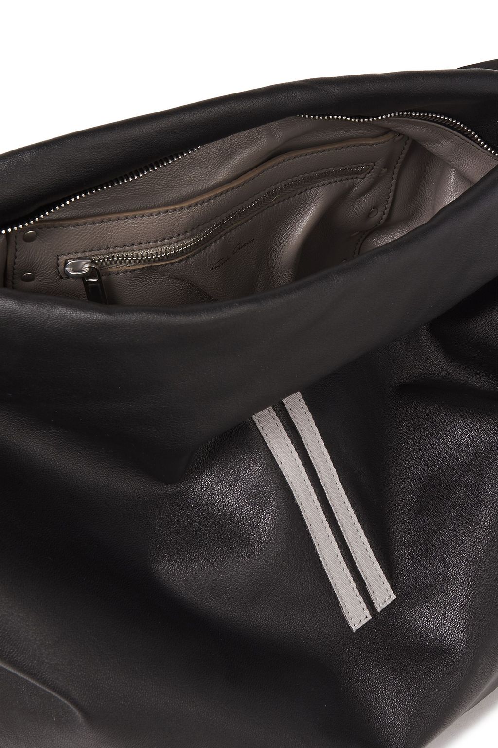 RICK OWENS Studded leather and shell shoulder bag