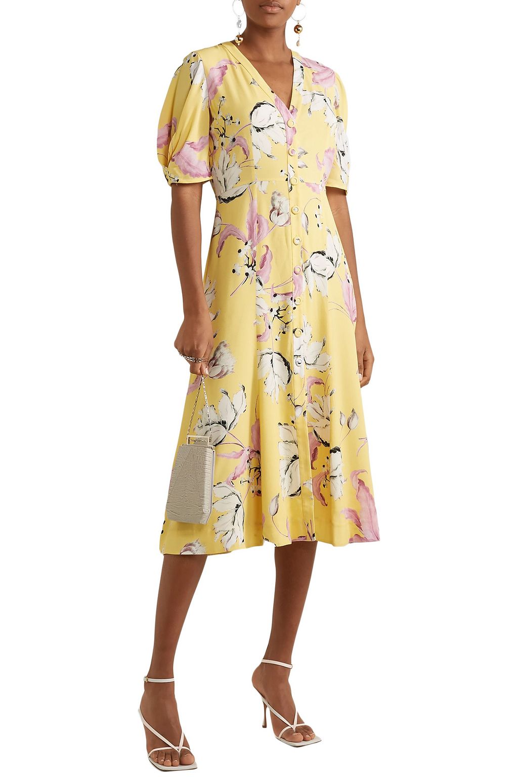 ERDEM Gracelyn floral-print crepe midi dress