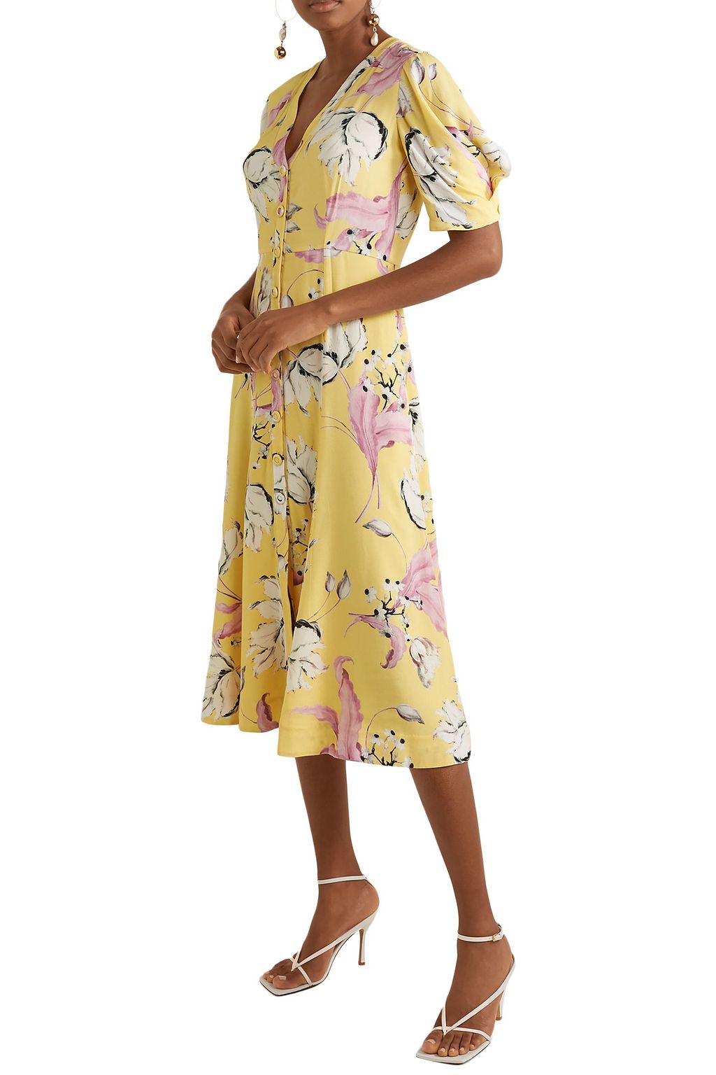 ERDEM Gracelyn floral-print crepe midi dress