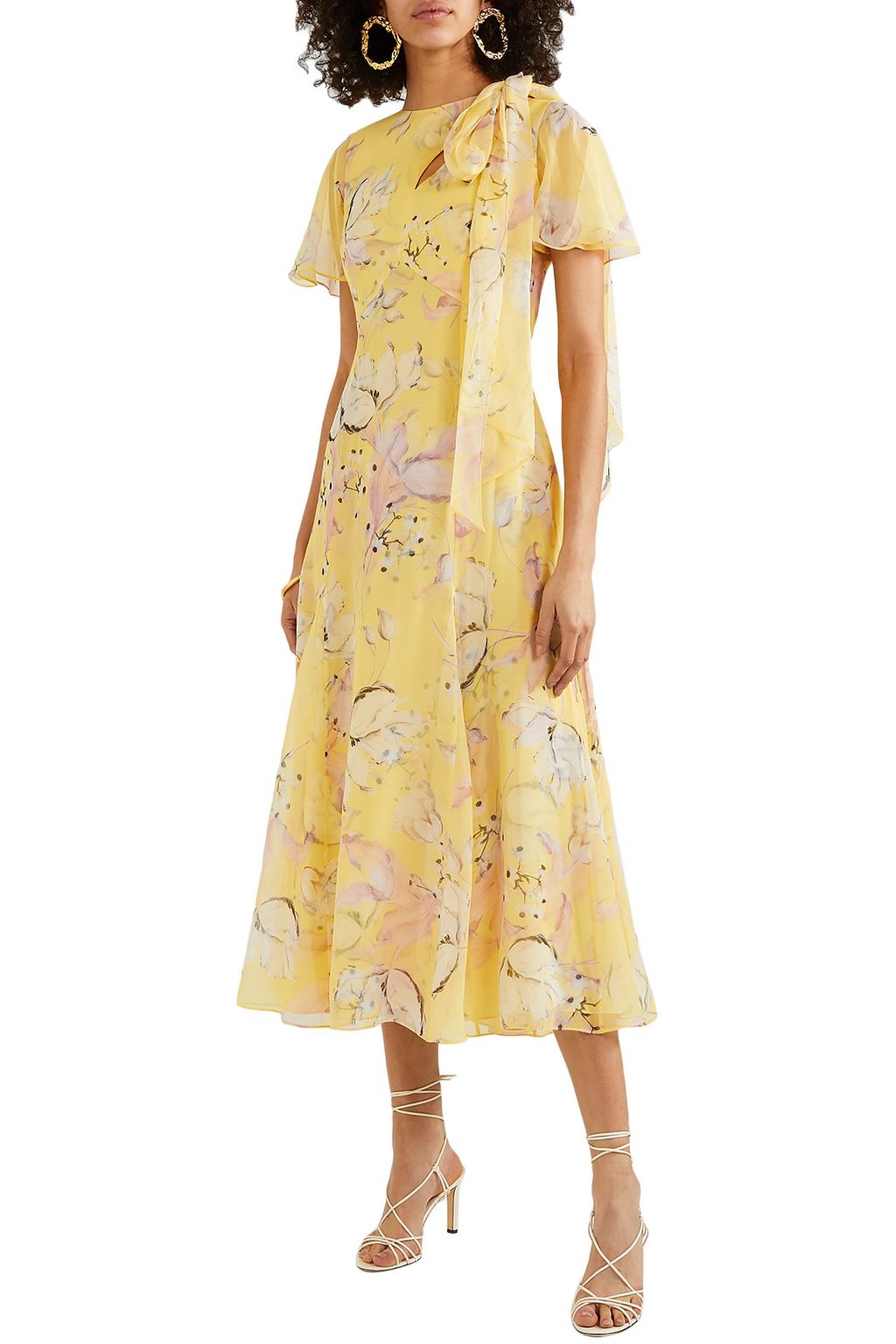 ERDEM Kirstie floral-print silk-voile midi dress