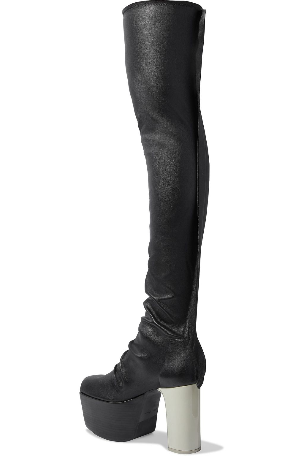 RICK OWENS Kiss stretch-leather platform thigh boots