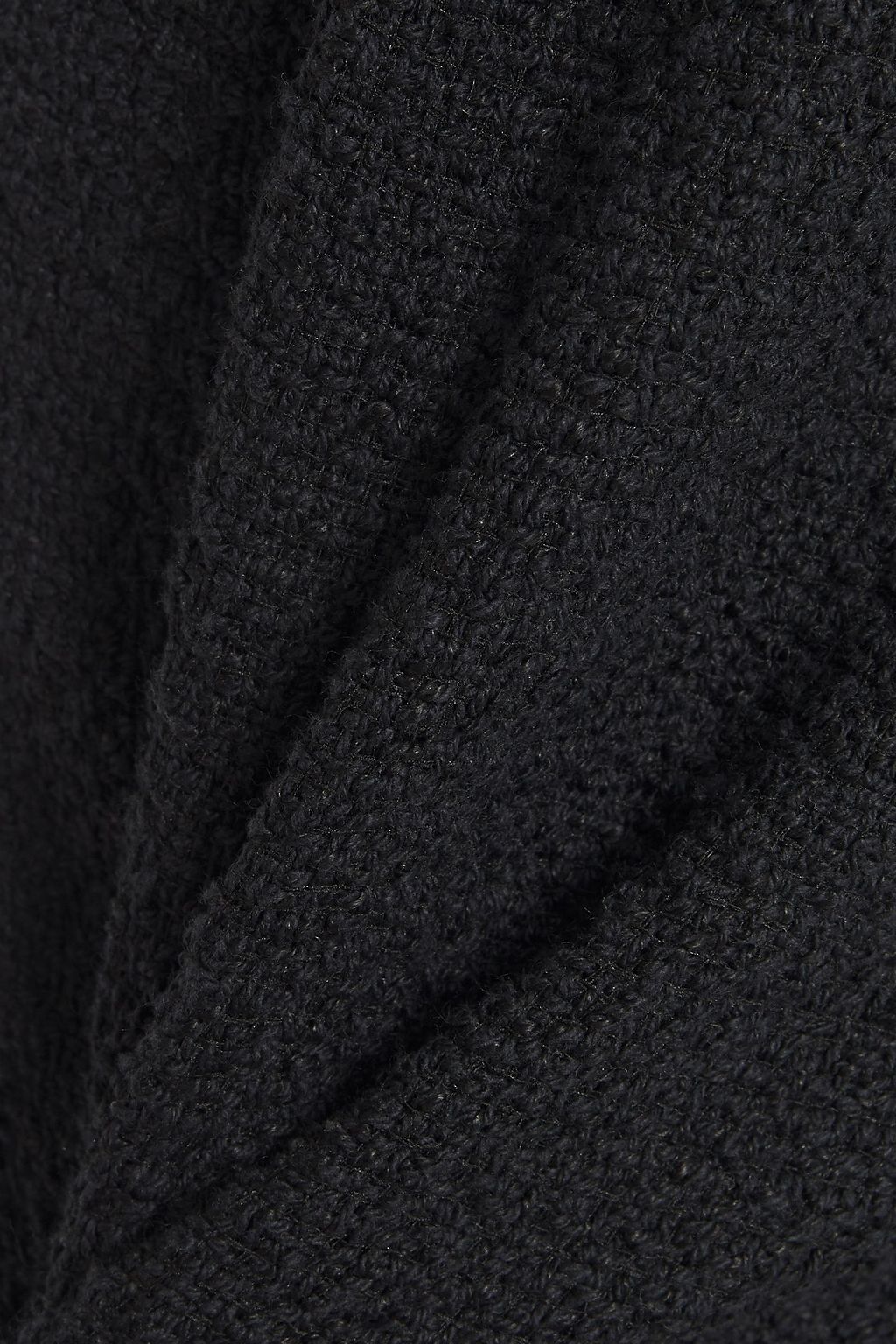 NANUSHKA Moja vegan leather-trimmed cotton-blend bouclé midi skirt