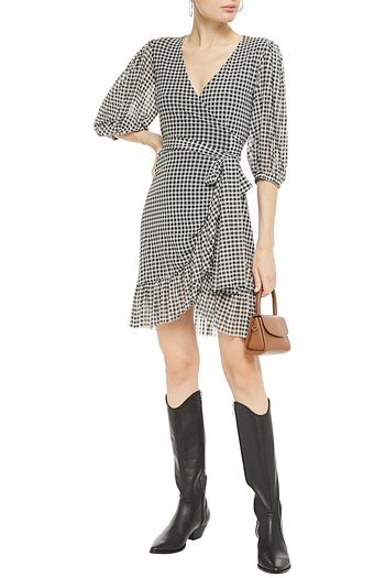 ganni clermont georgette wrap dress