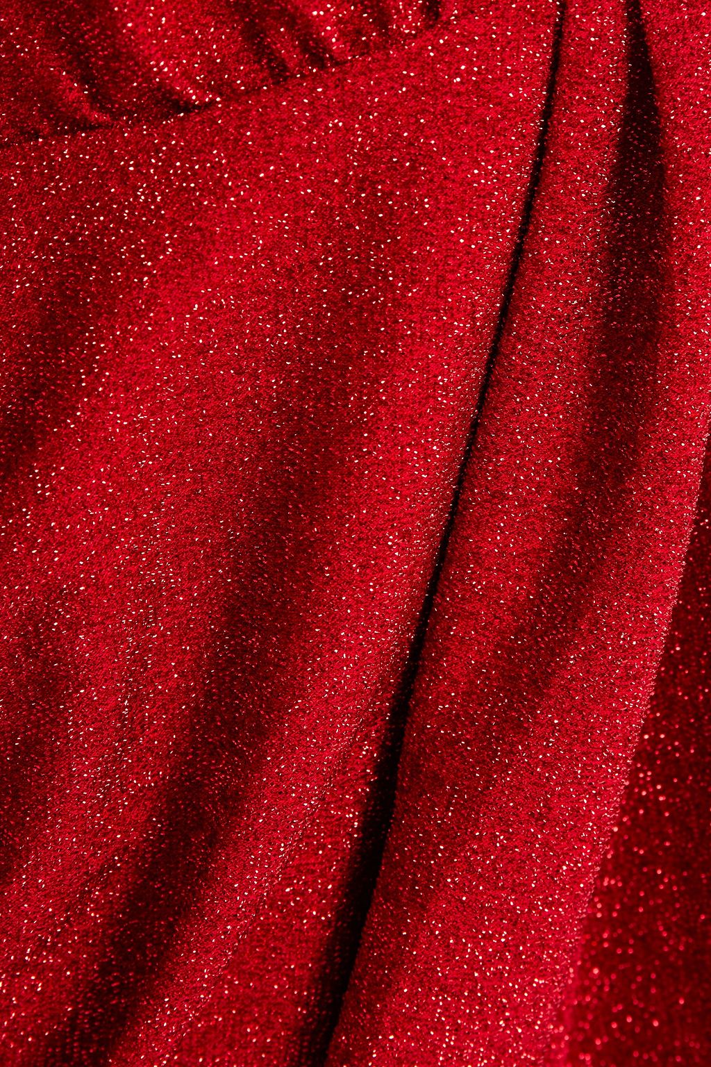 SARA BATTAGLIA Draped Lurex mini dress