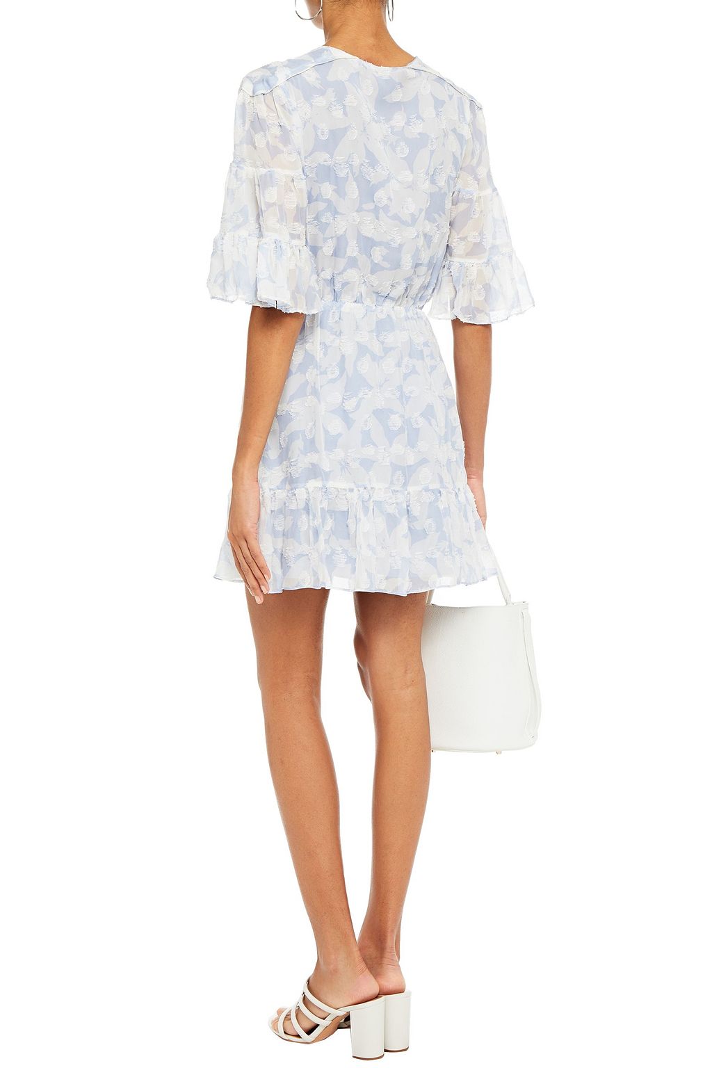 JOIE Teresa fil coupé floral-print silk and cotton-blend mini dress