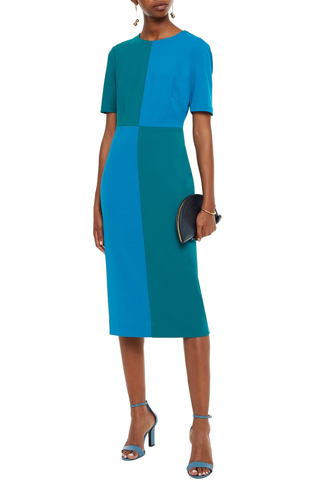 diane von furstenberg color block dress