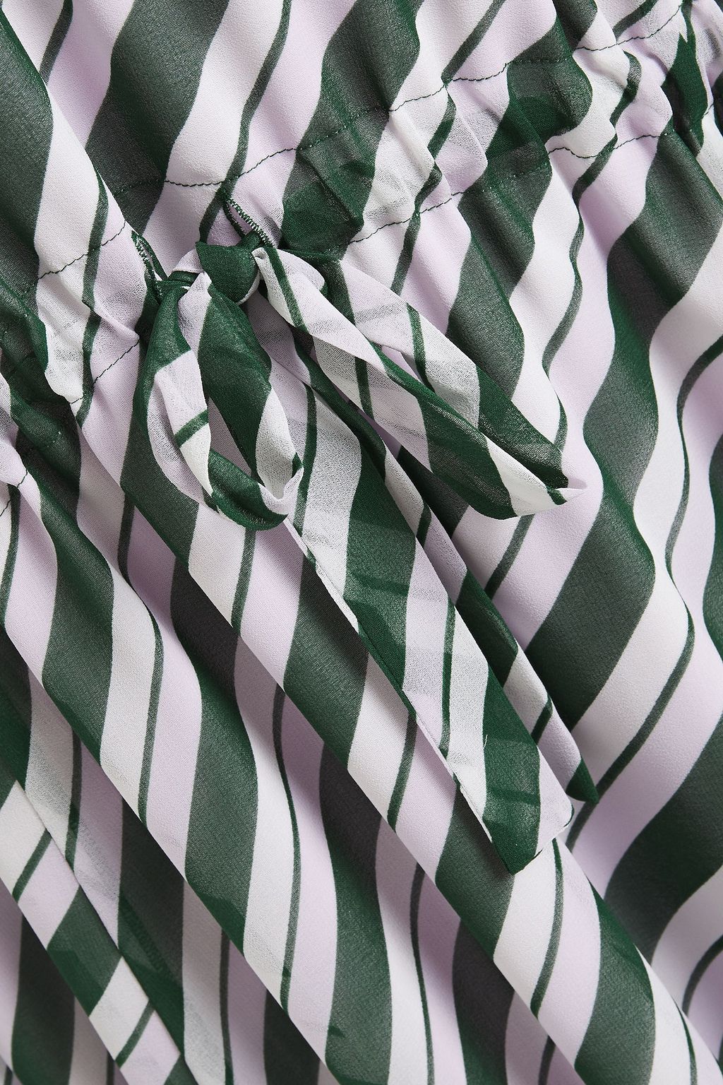 DIANE VON FURSTENBERG Harlene Minikleid aus Georgette mit Rüschen und Streifen