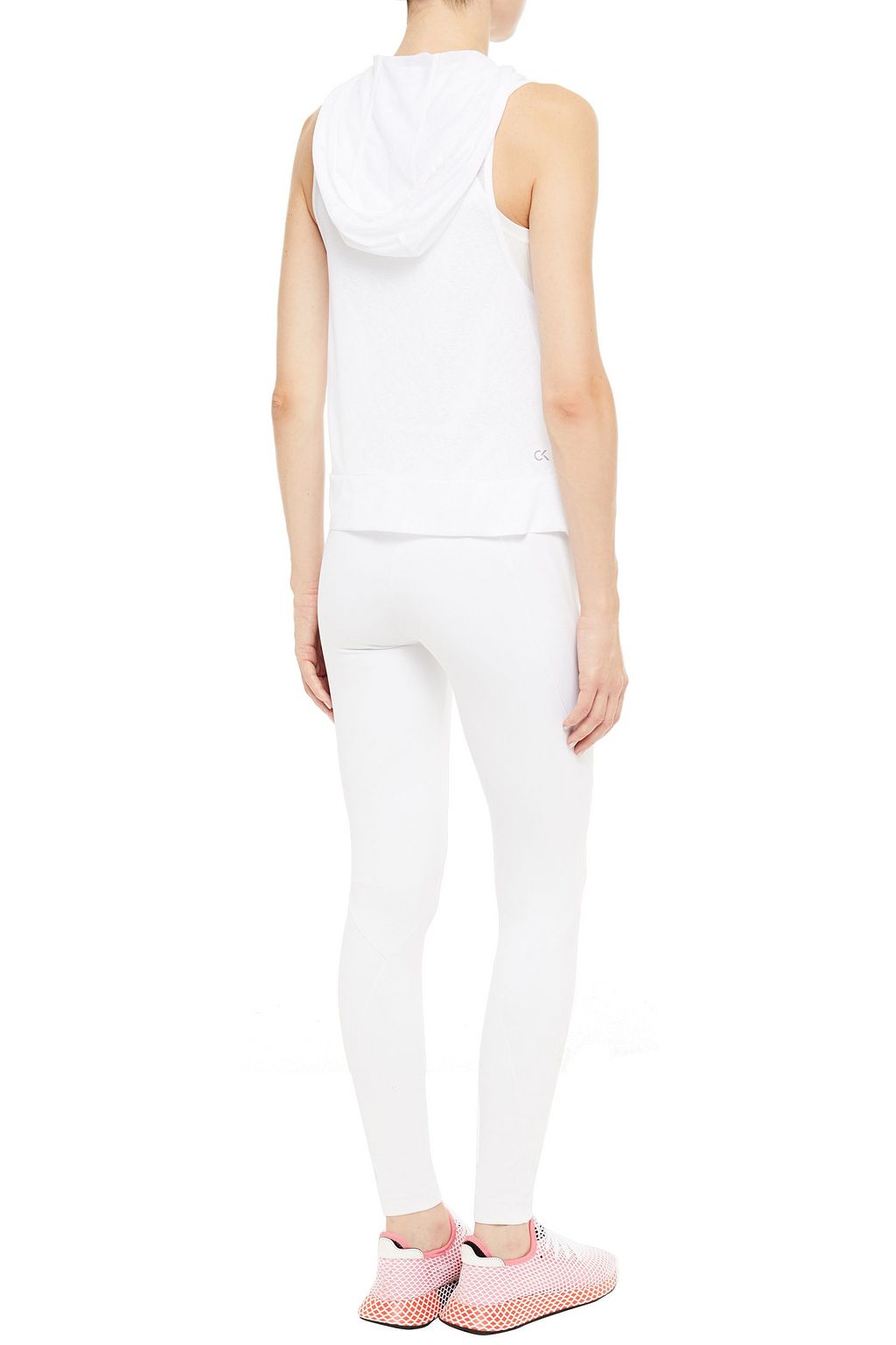 CALVIN KLEIN PERFORMANCE Printed jersey hooded top
