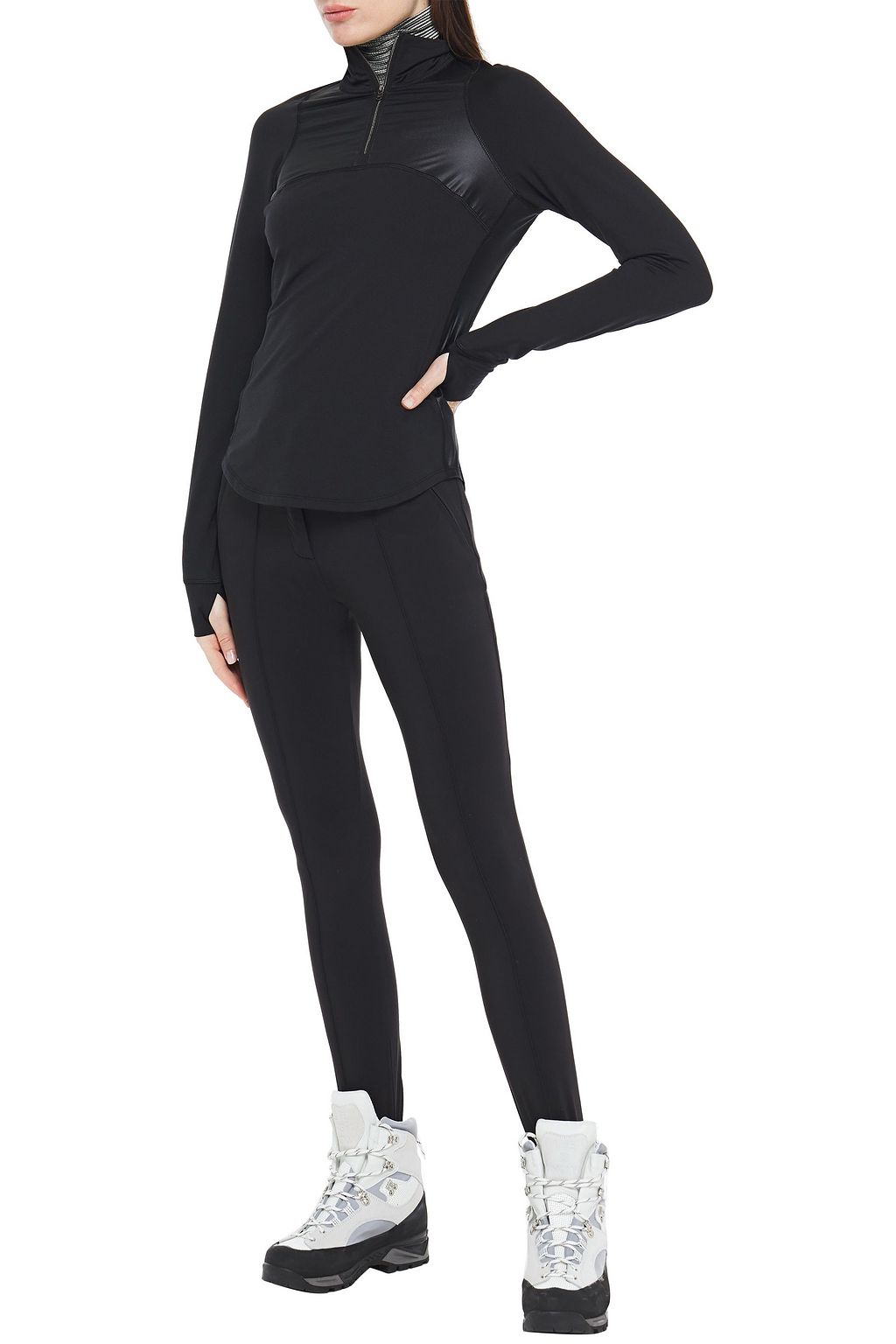 ERIN SNOW Coated stretch-jersey top