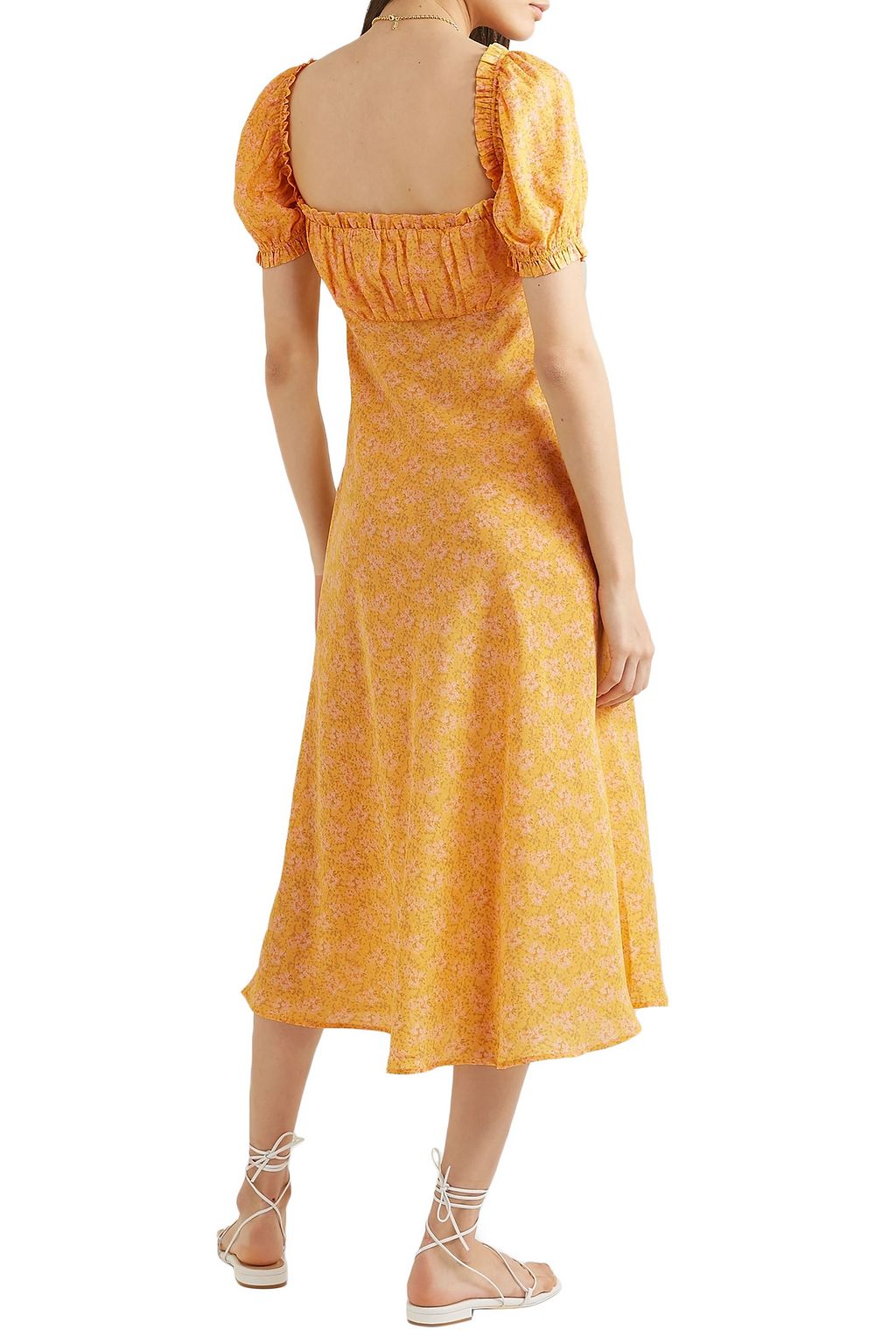 RIXO Tammy ruffled floral-print silk-georgette dress