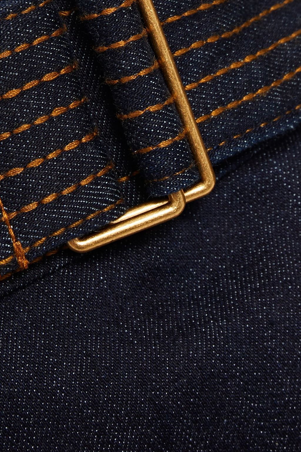 TORY BURCH Belted high-rise wide-leg jeans