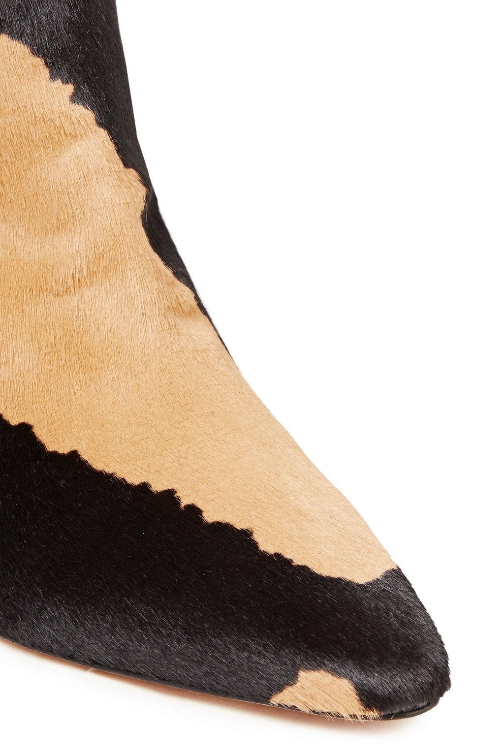 WANDLER Lina zebra-print calf hair ankle boots