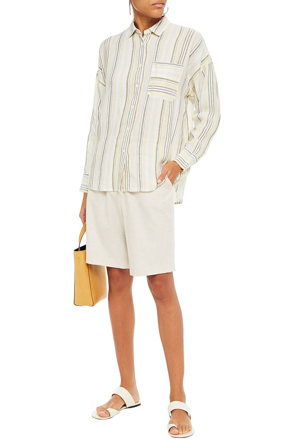 ATM ANTHONY THOMAS MELILLO Striped linen-blend gauze shirt