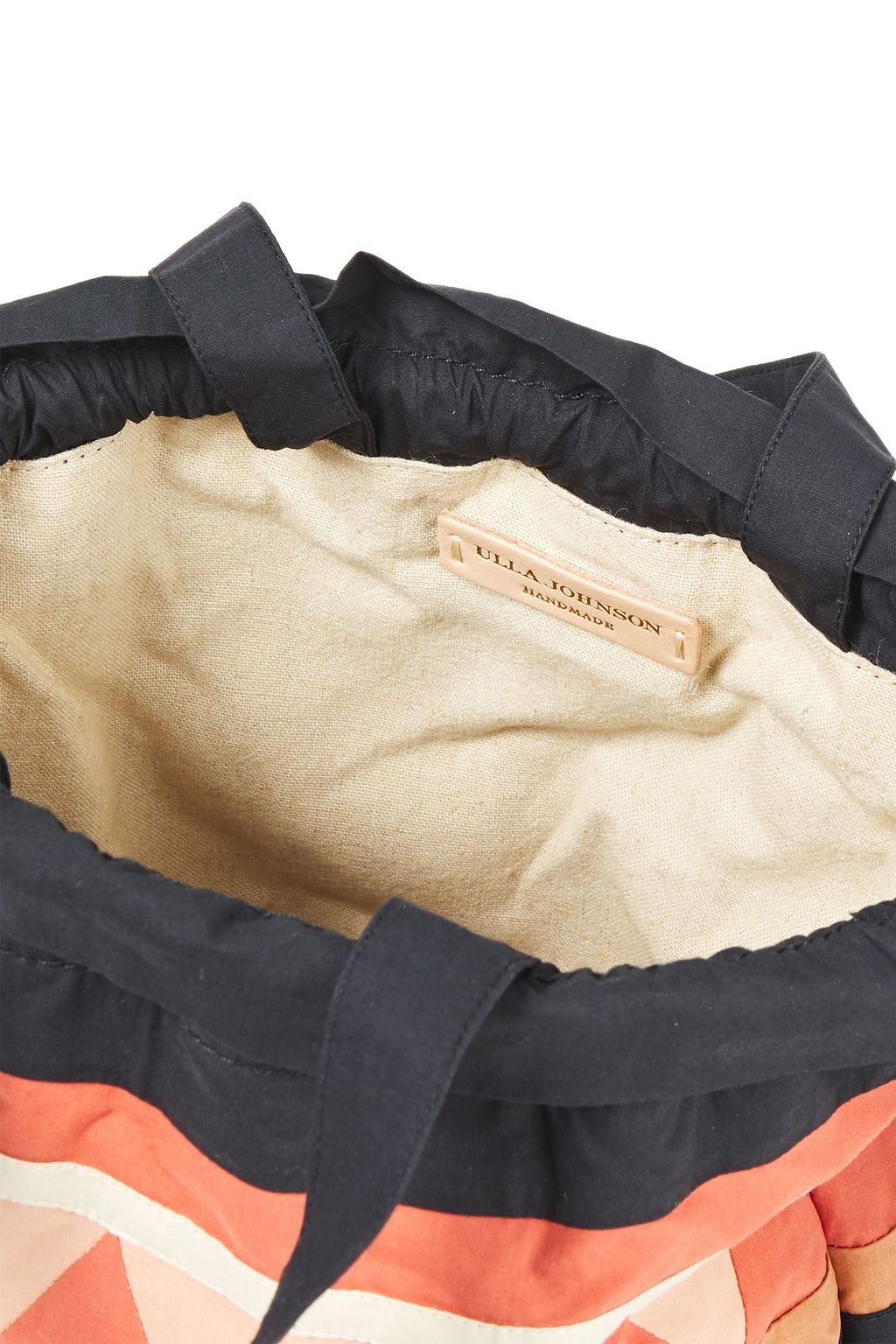 ULLA JOHNSON Akela cotton and straw bucket bag