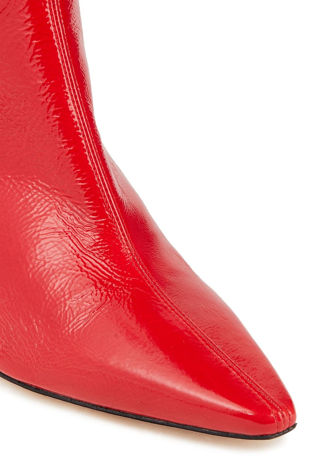 WANDLER Line crinkled patent-leather ankle boots