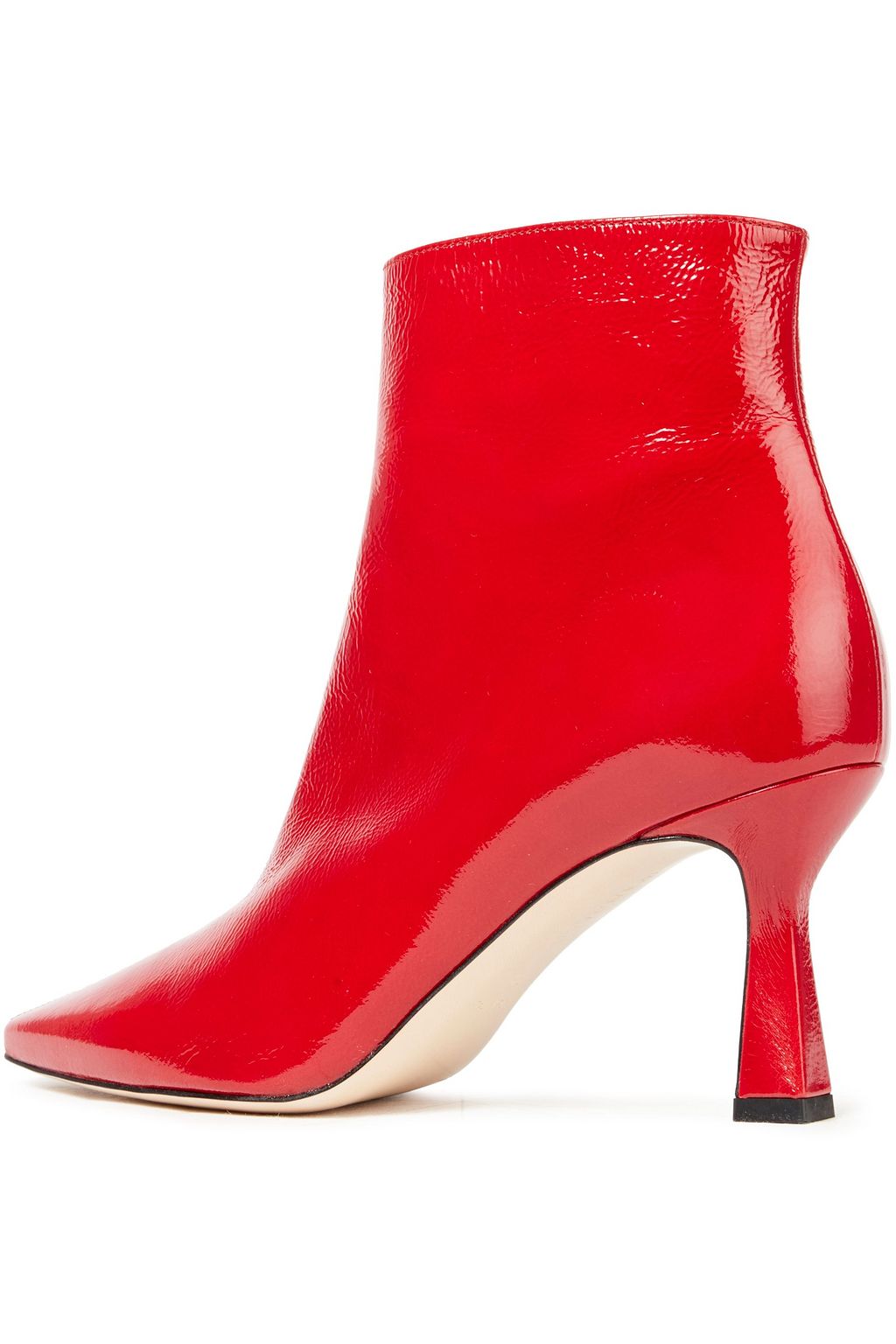 WANDLER Line crinkled patent-leather ankle boots