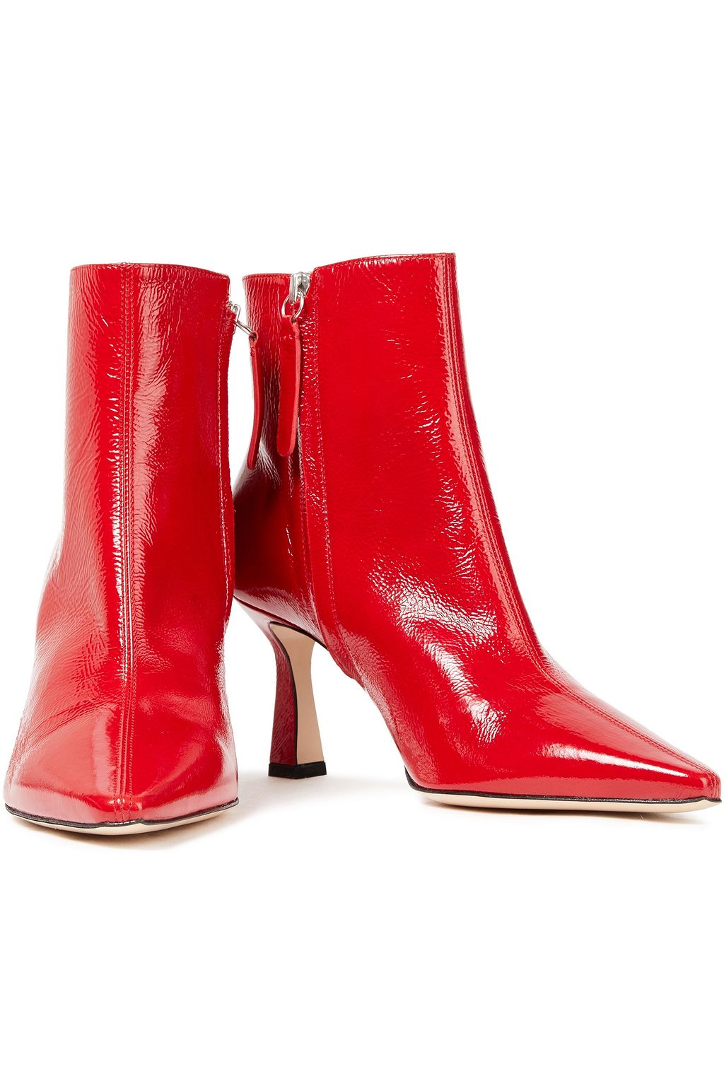 WANDLER Line crinkled patent-leather ankle boots