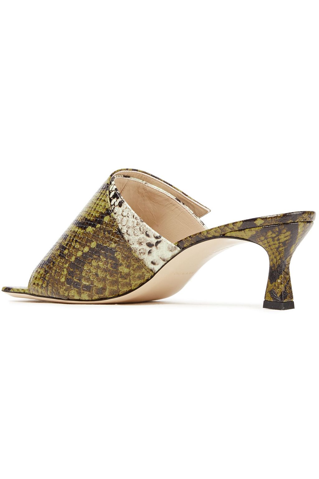 WANDLER Isa snake-effect leather mules