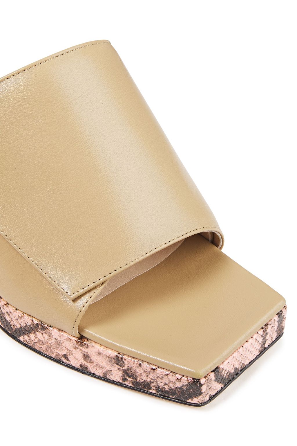 WANDLER Isa leather platform mules