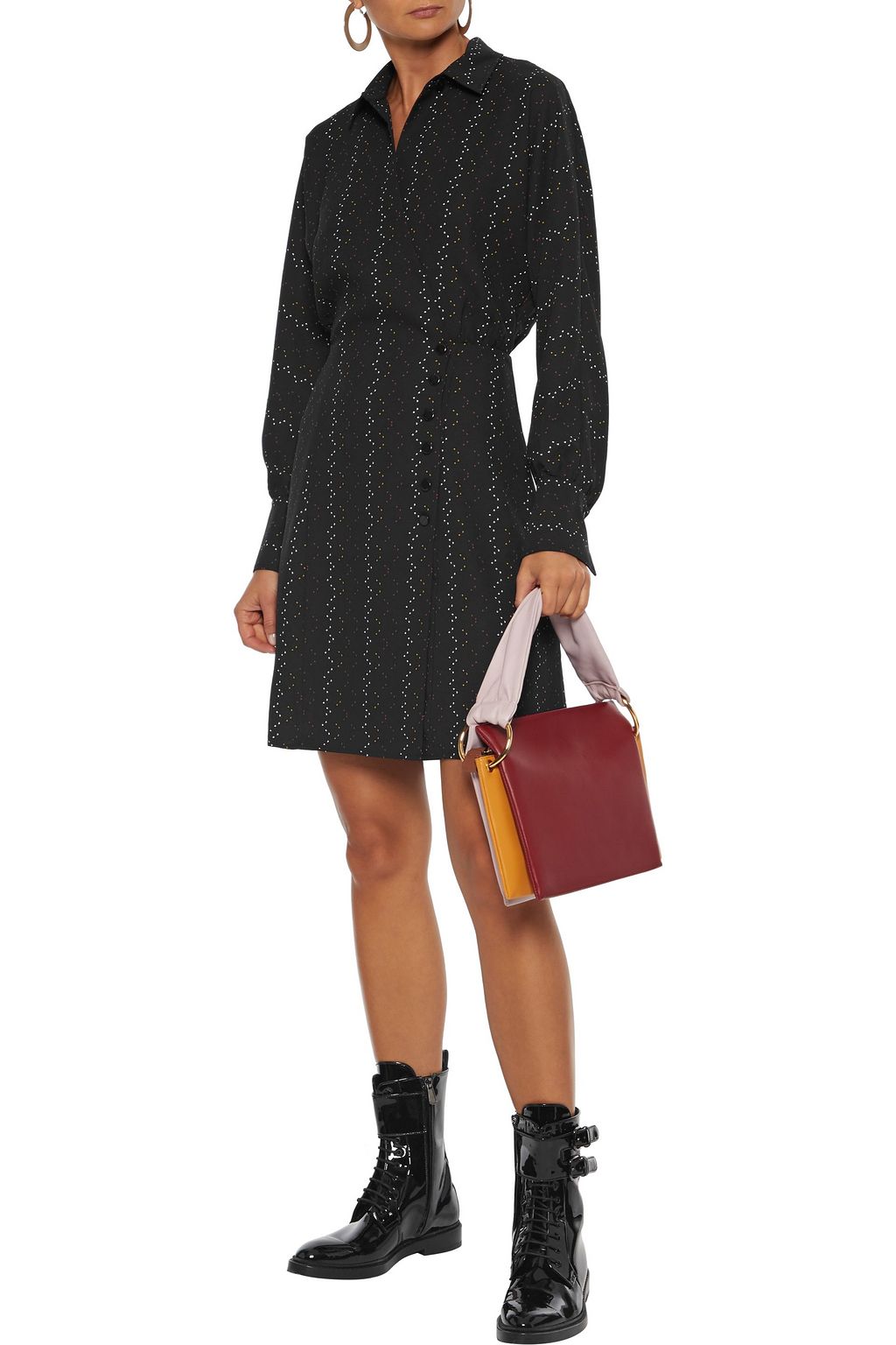 EQUIPMENT Harmon printed crepe mini wrap dress