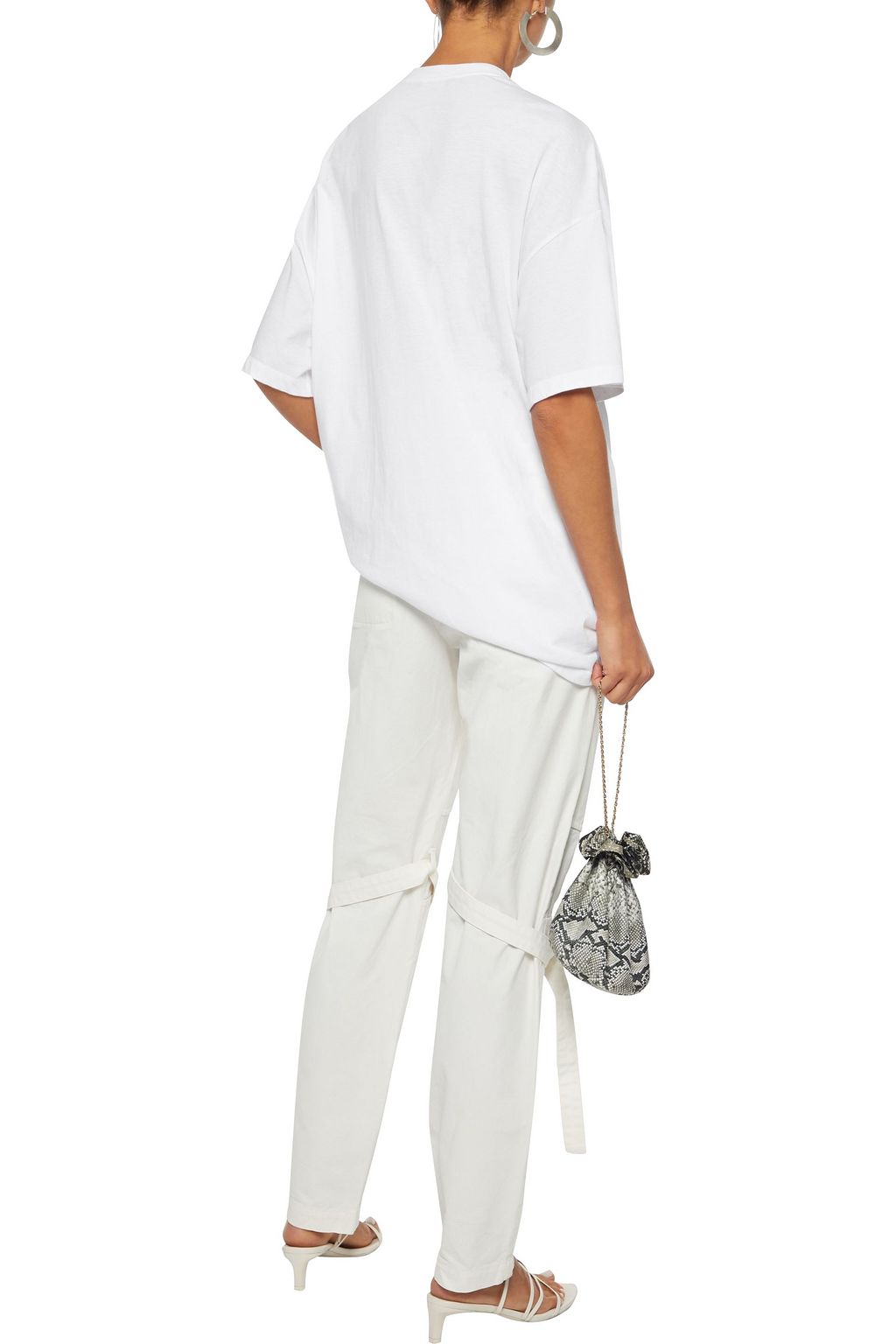 BALMAIN Embellished cotton-jersey T-shirt