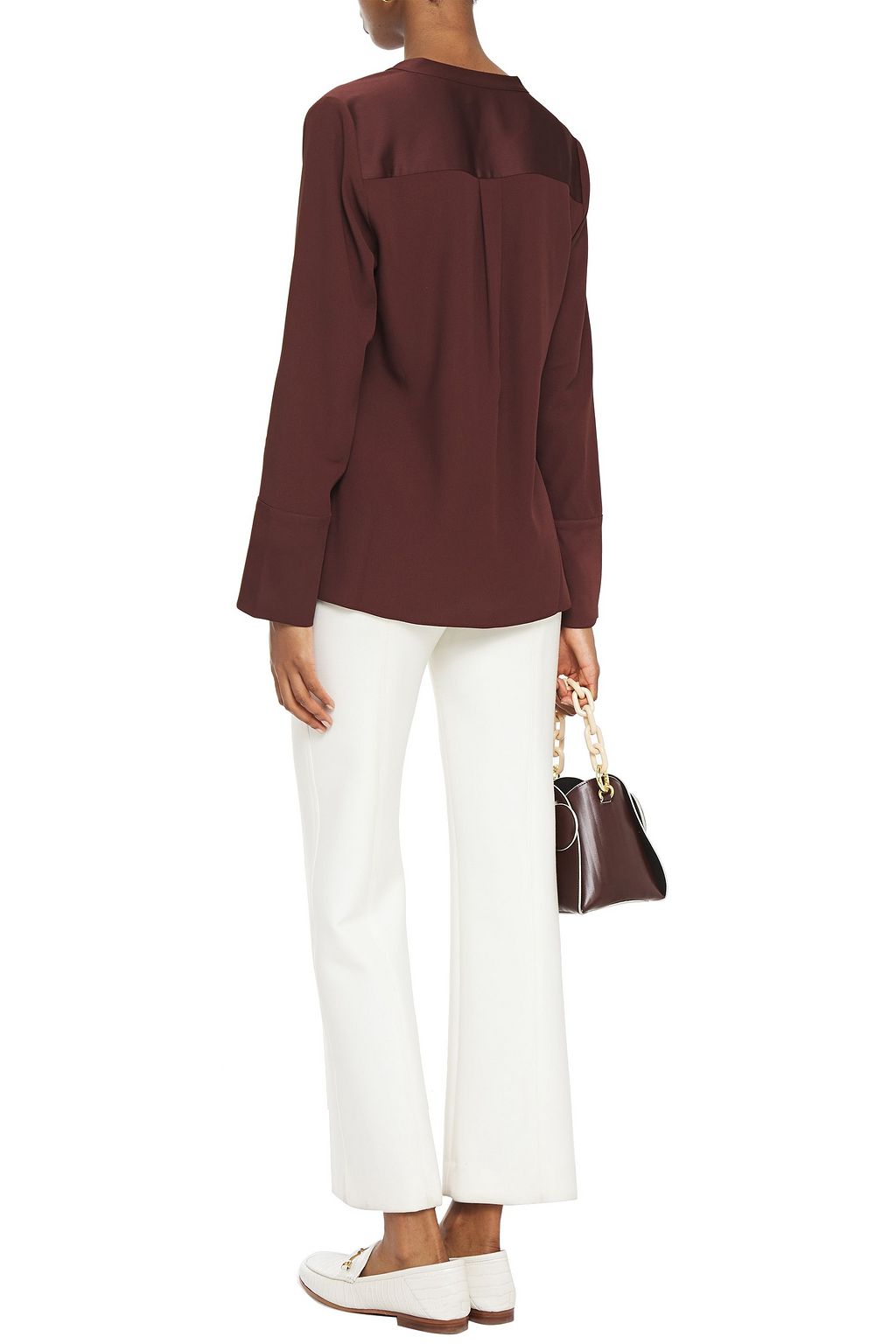 CHARLI Heather satin-crepe blouse