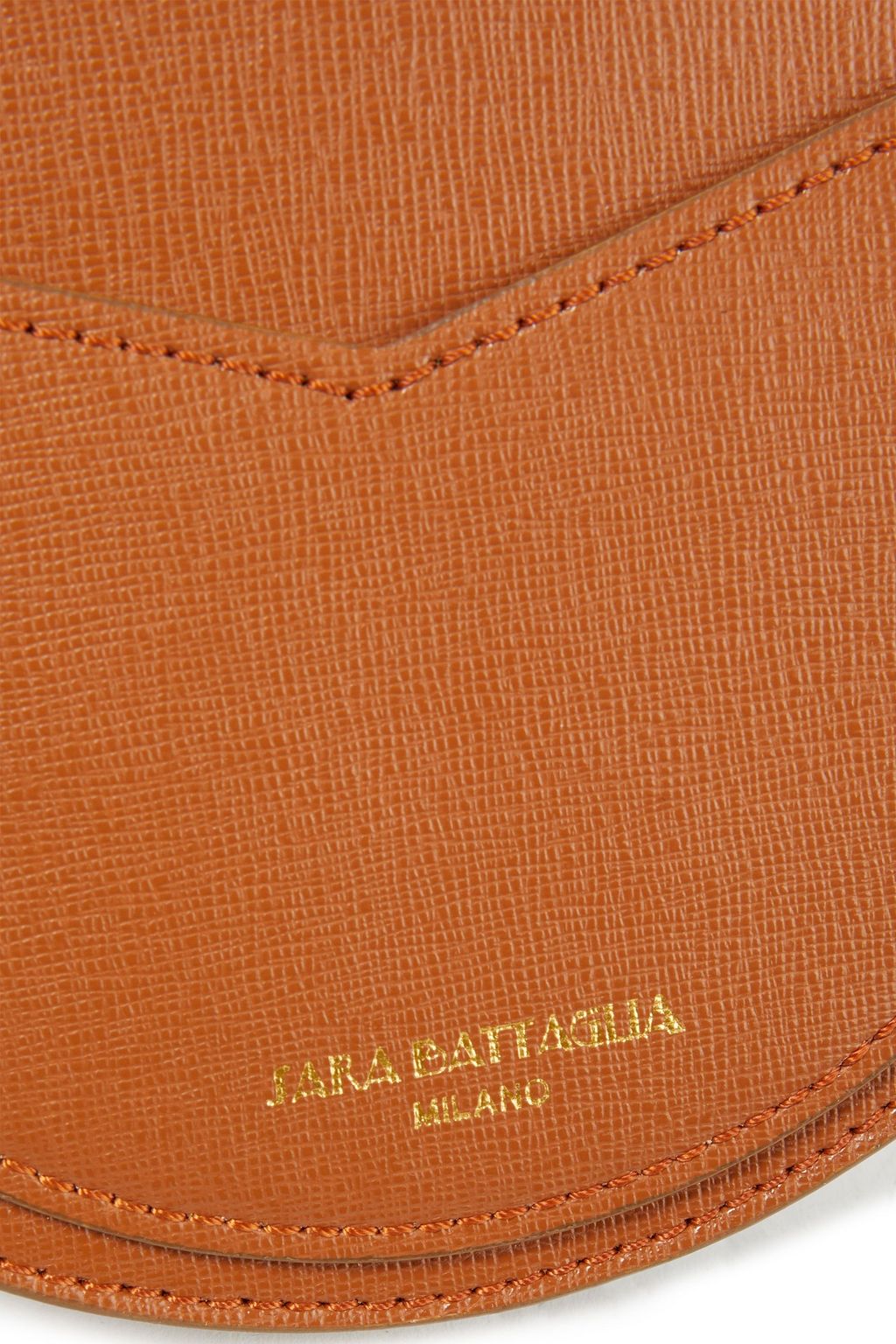 SARA BATTAGLIA Caroline pleated textured-leather shoulder bag