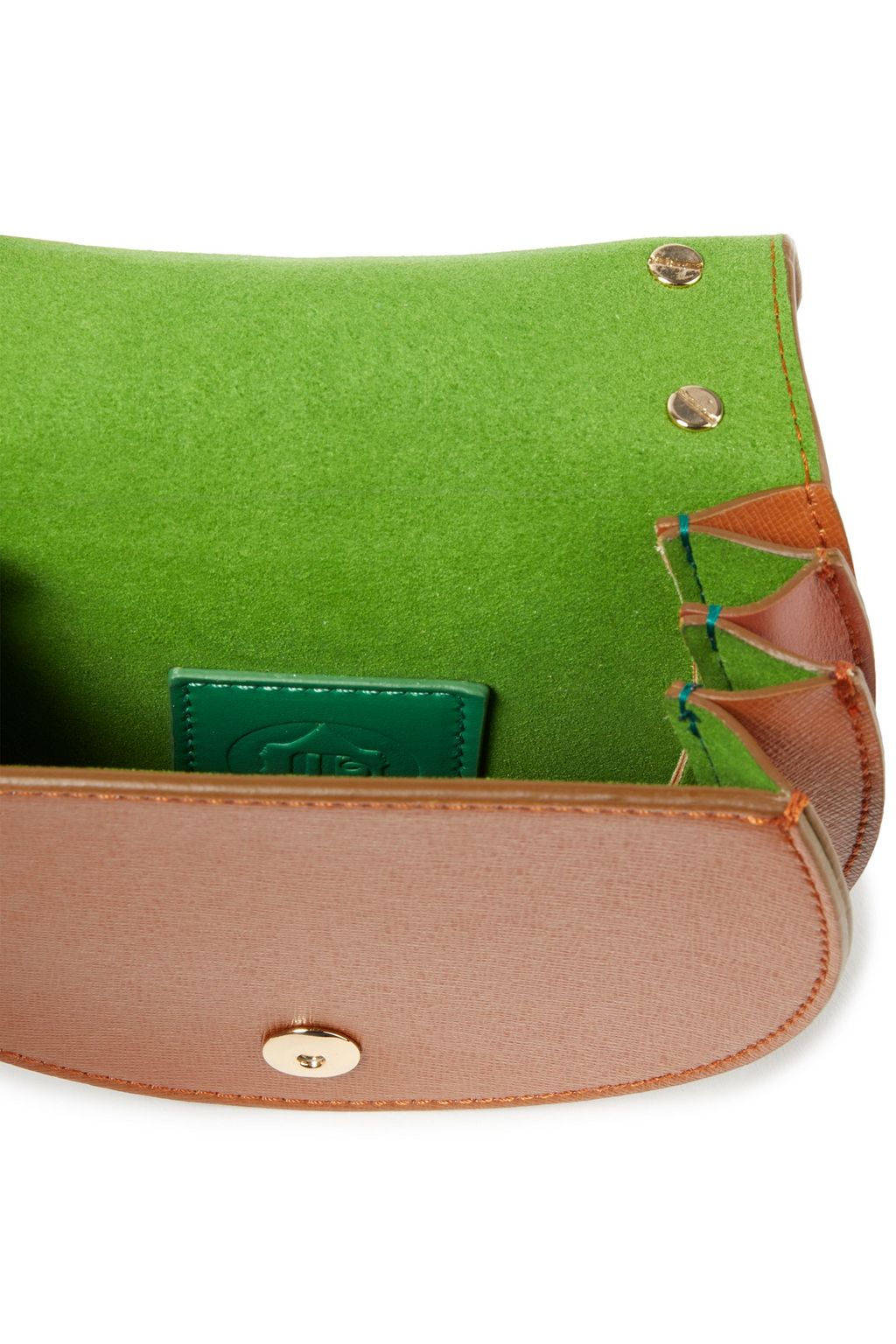 SARA BATTAGLIA Caroline pleated textured-leather shoulder bag