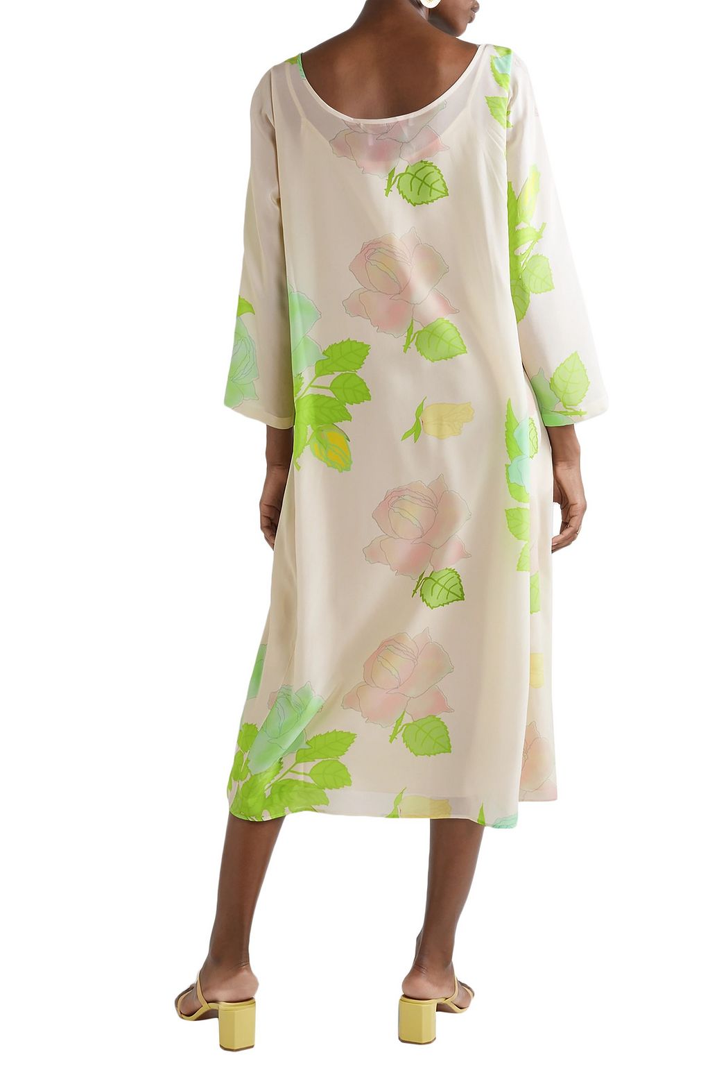 BERNADETTE Angelina floral-print silk crepe de chine midi dress