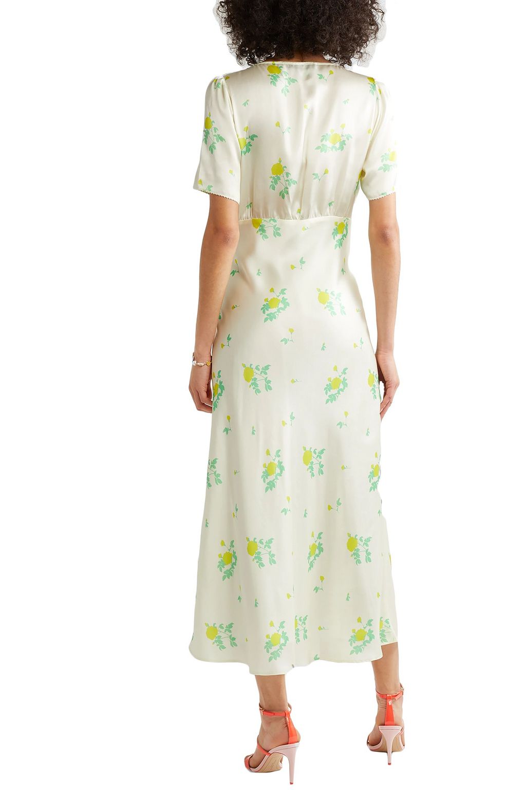 BERNADETTE Florence floral-print silk-satin midi dress