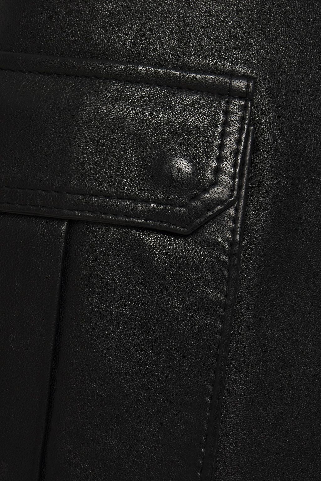 MUUBAA Leather mini wrap skirt