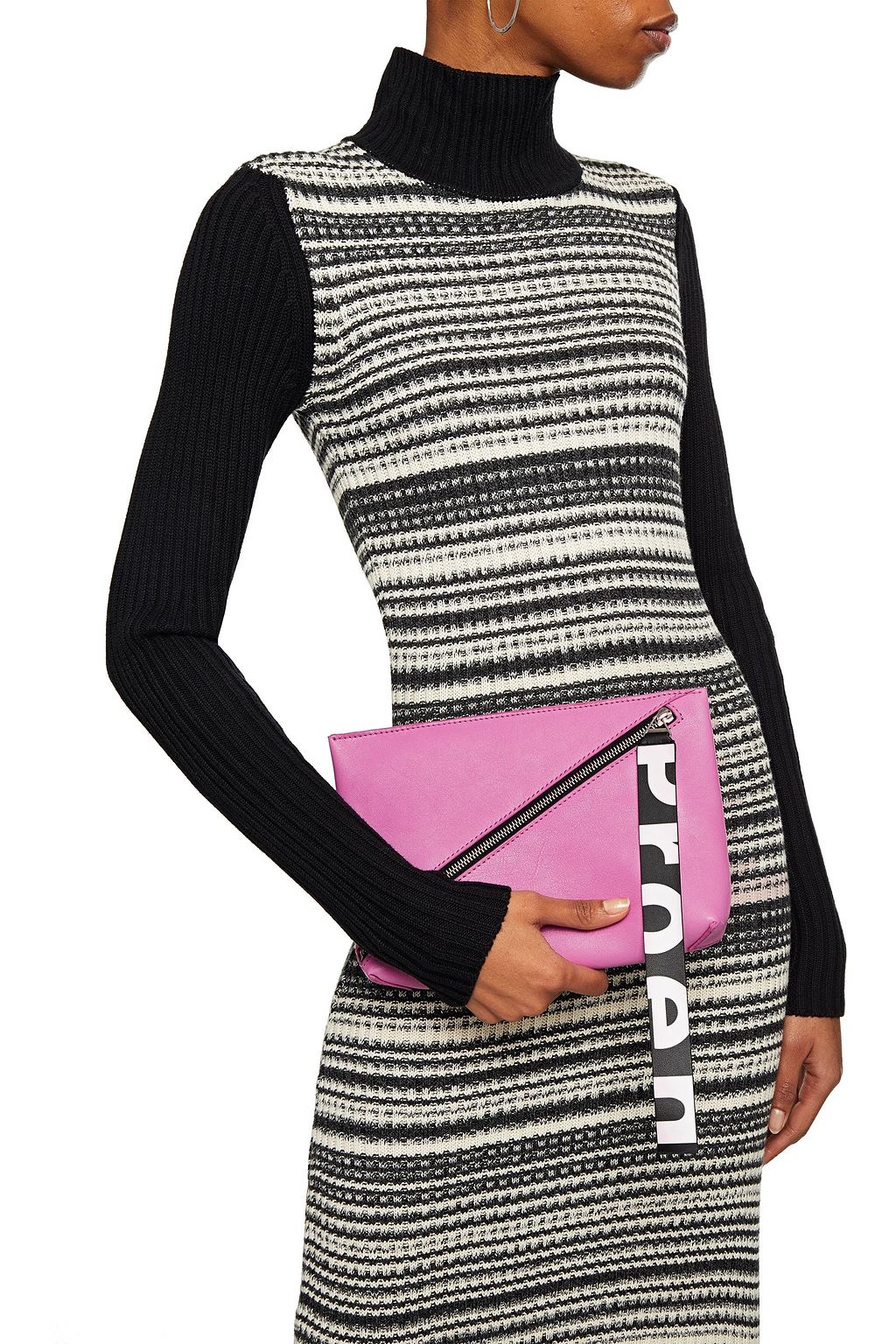 PROENZA SCHOULER Zip textured-leather pouch