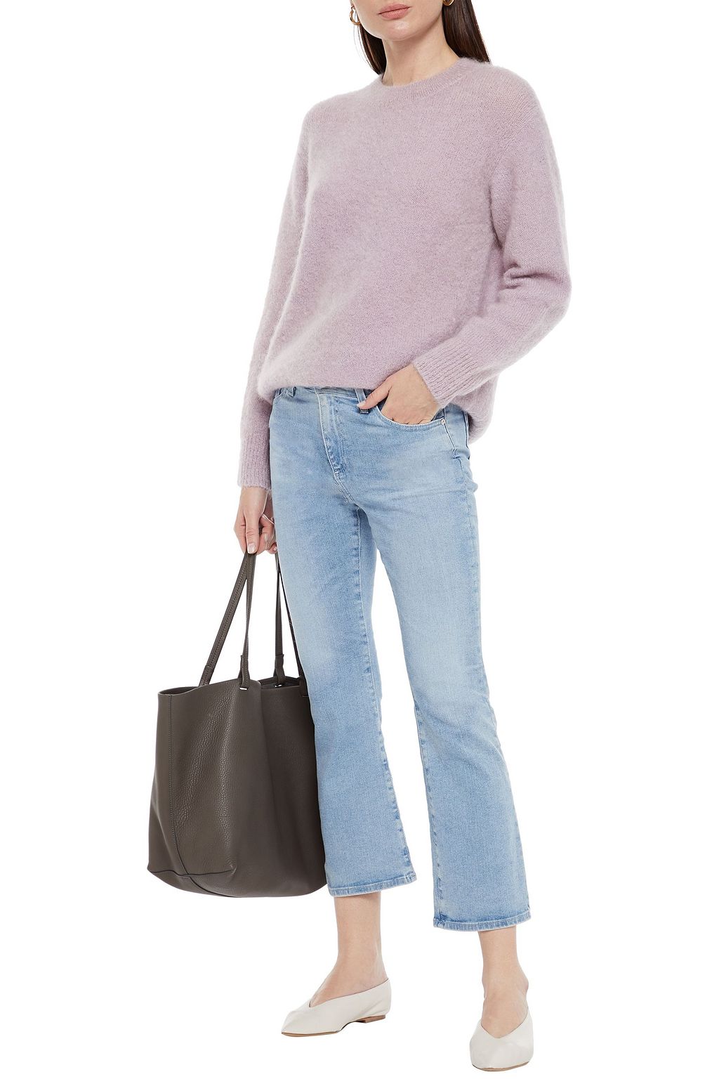 AG JEANS Faded mid-rise kick-flare jeans