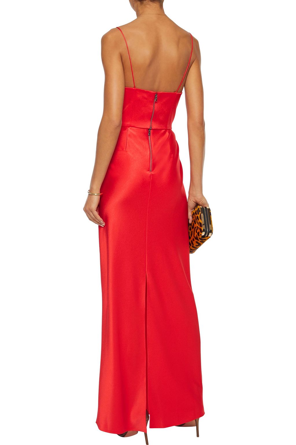 ALICE + OLIVIA Maeve satin-crepe maxi skirt