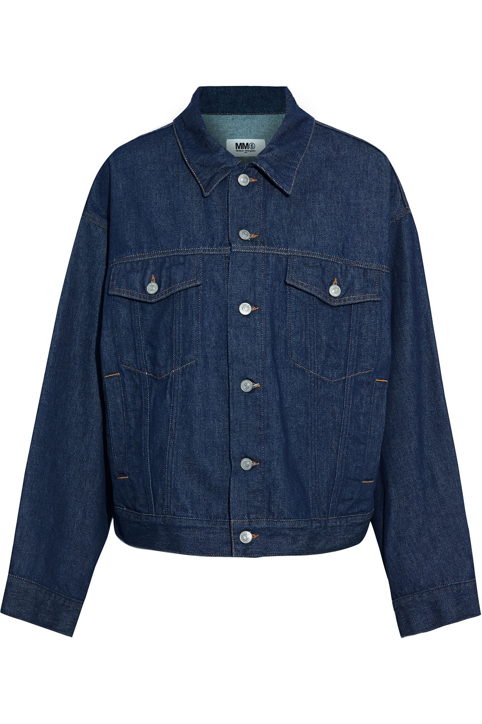 Mm6 Maison Margiela Woman Denim Jacket Dark Denim Size 36