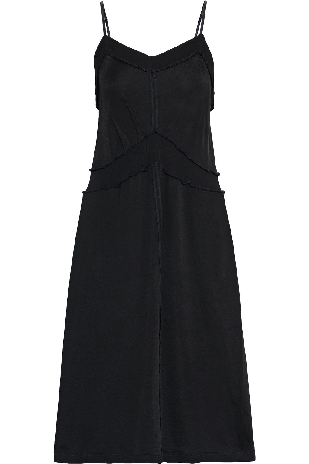 black jersey slip dress