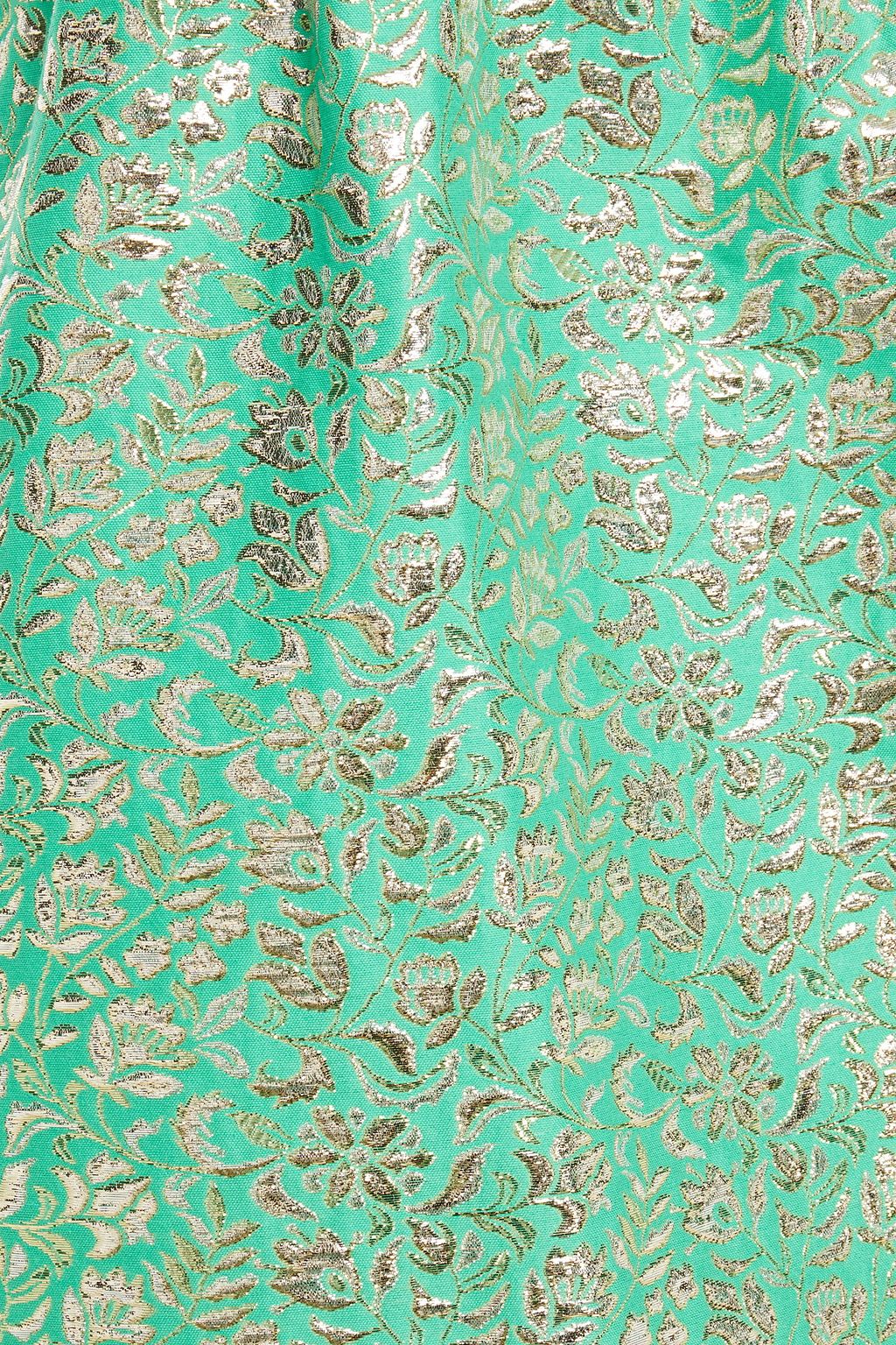 ALICE + OLIVIA Melvina bow-detailed cotton-blend brocade mini dress