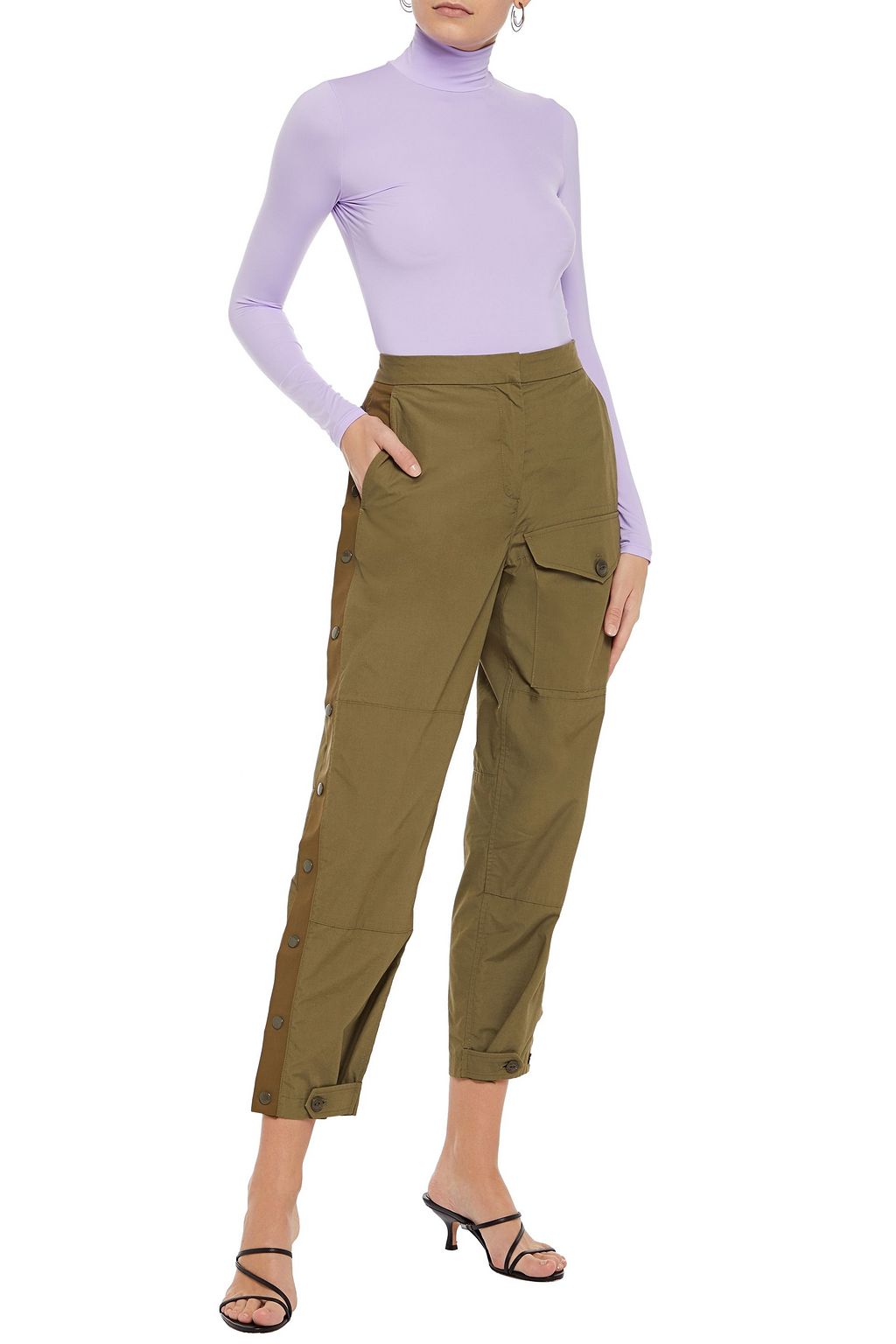 MAJESTIC FILATURES Stretch-jersey turtleneck top