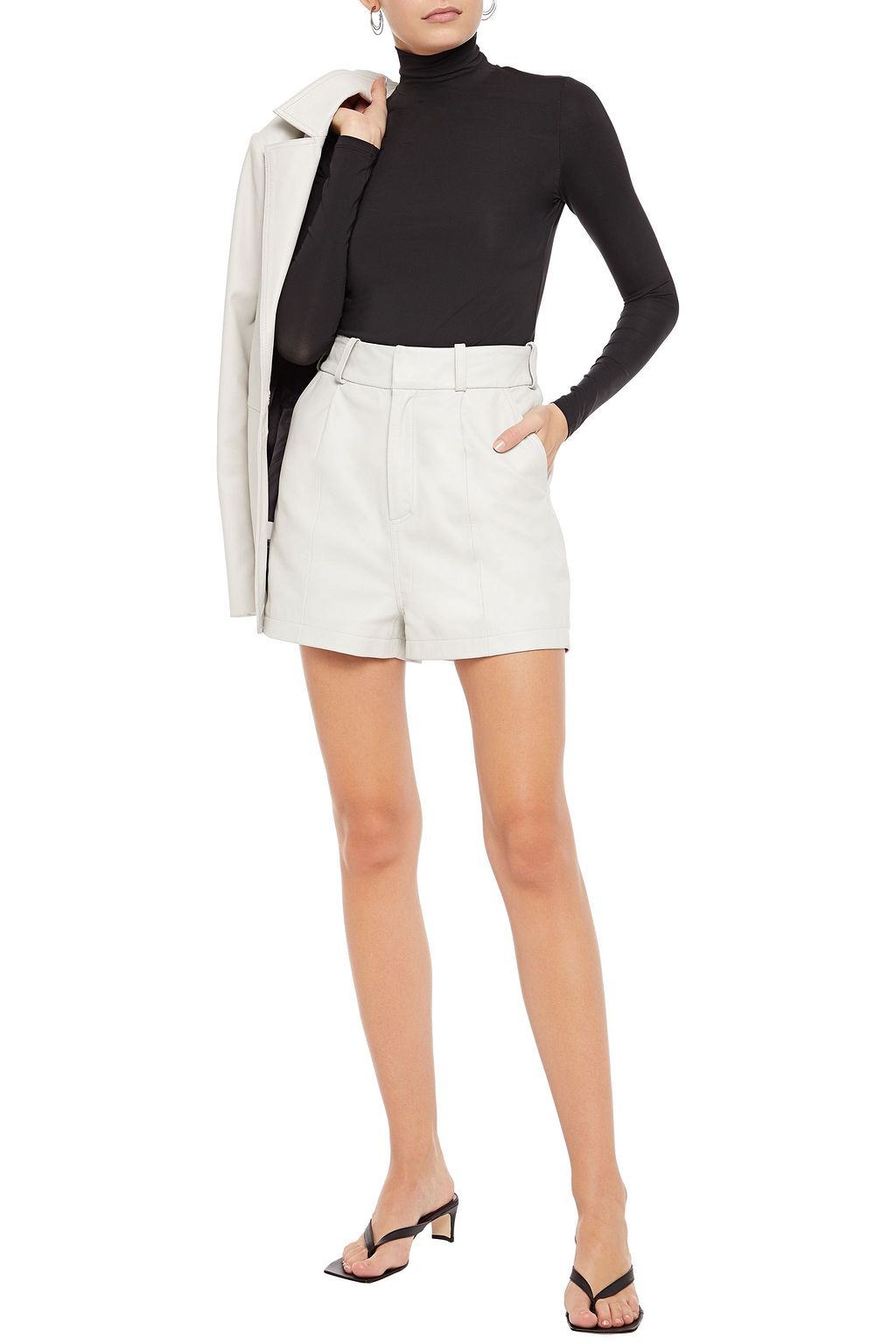 MAJESTIC FILATURES Stretch-jersey turtleneck top
