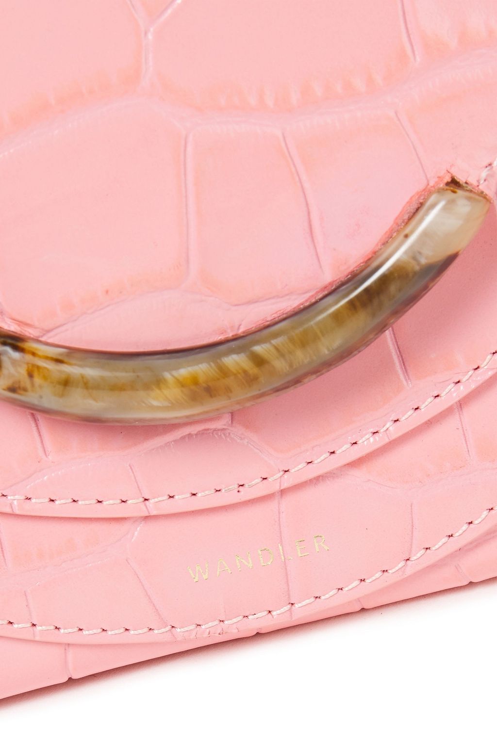 WANDLER Luna Mini Arch croc-effect leather tote
