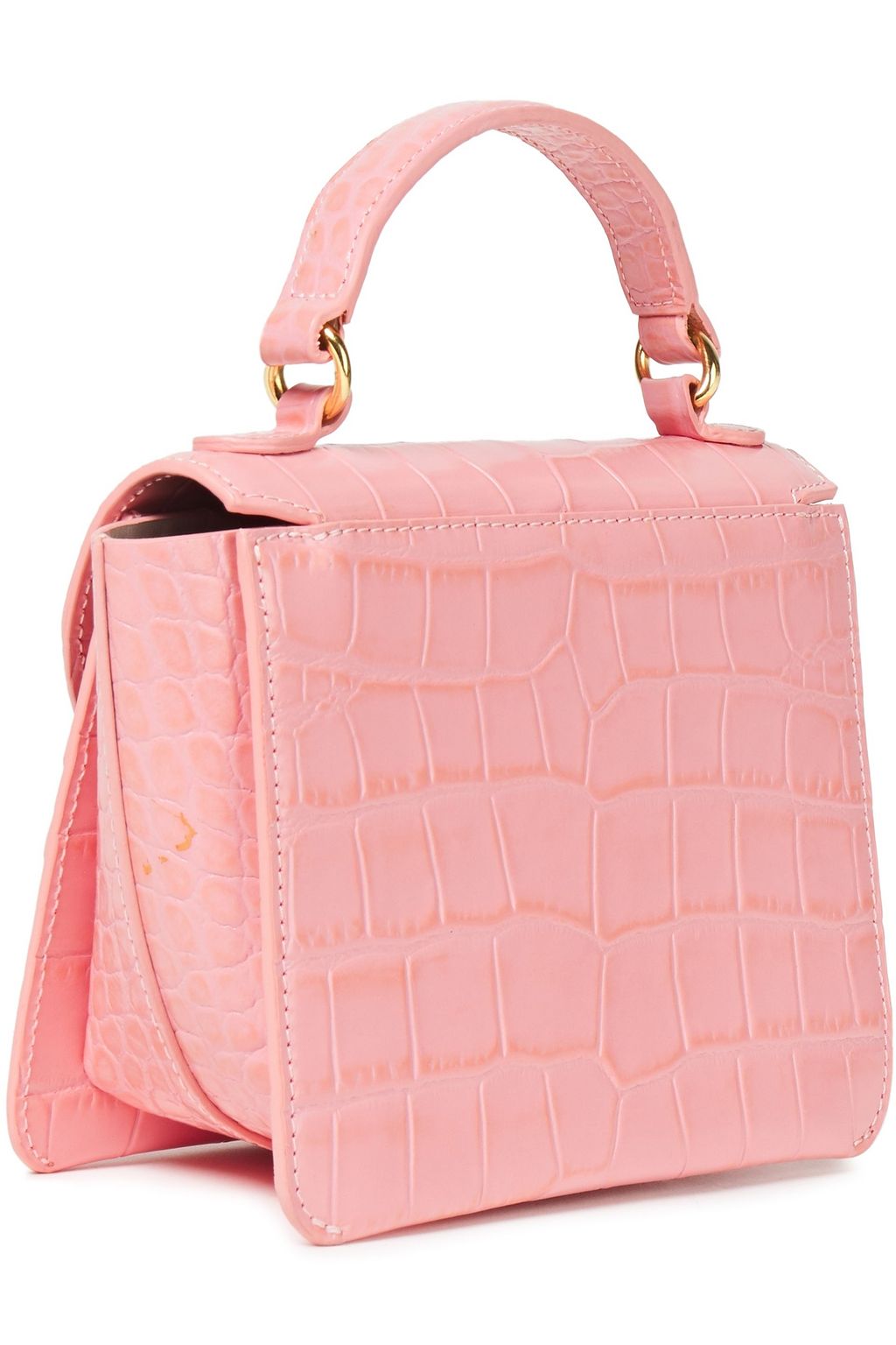 WANDLER Luna Mini Arch croc-effect leather tote