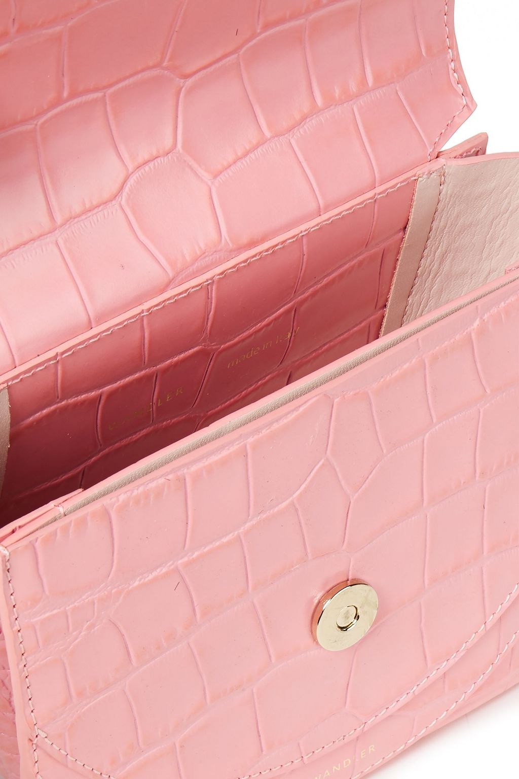 WANDLER Luna Mini Arch croc-effect leather tote