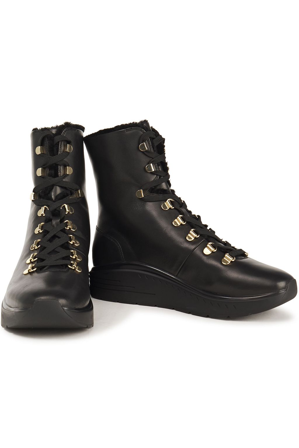 STUART WEITZMAN Oceane shearling-lined leather ankle boots