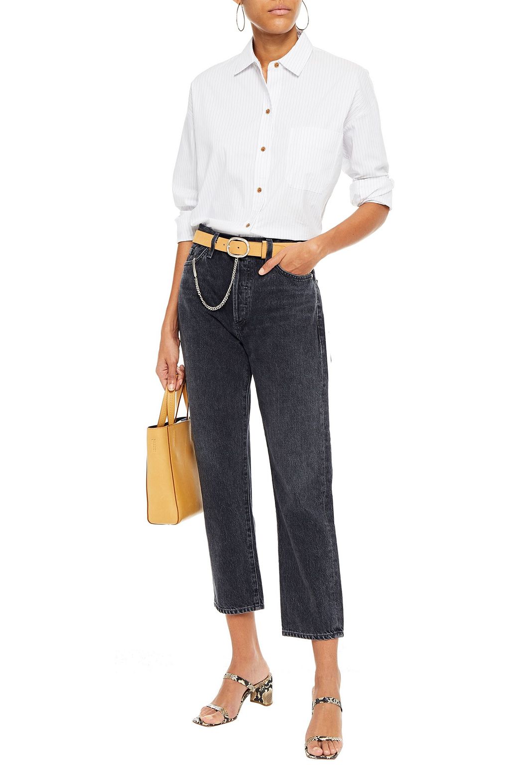 GOLDSIGN The Low Slung cropped mid-rise straight-leg jeans