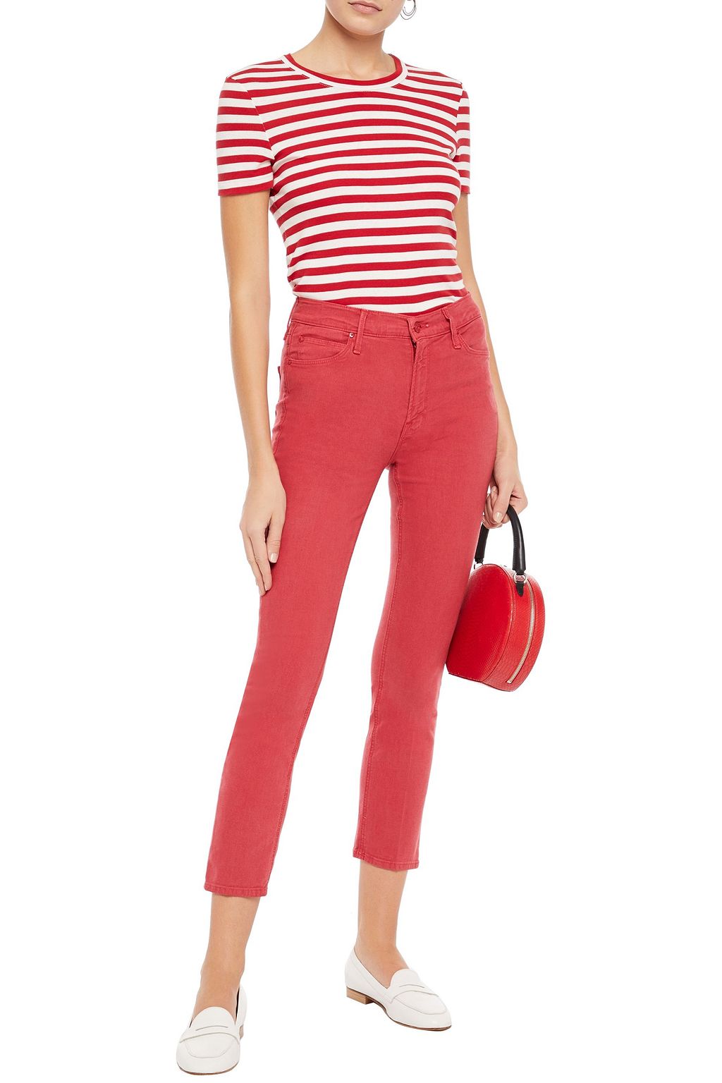 MOTHER The Dazzler cropped mid-rise slim-leg jeans