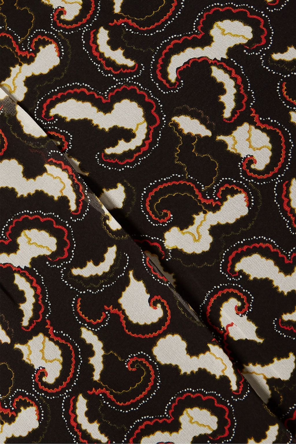 SALONI プリント シルクジョーゼット ミニワンピース
