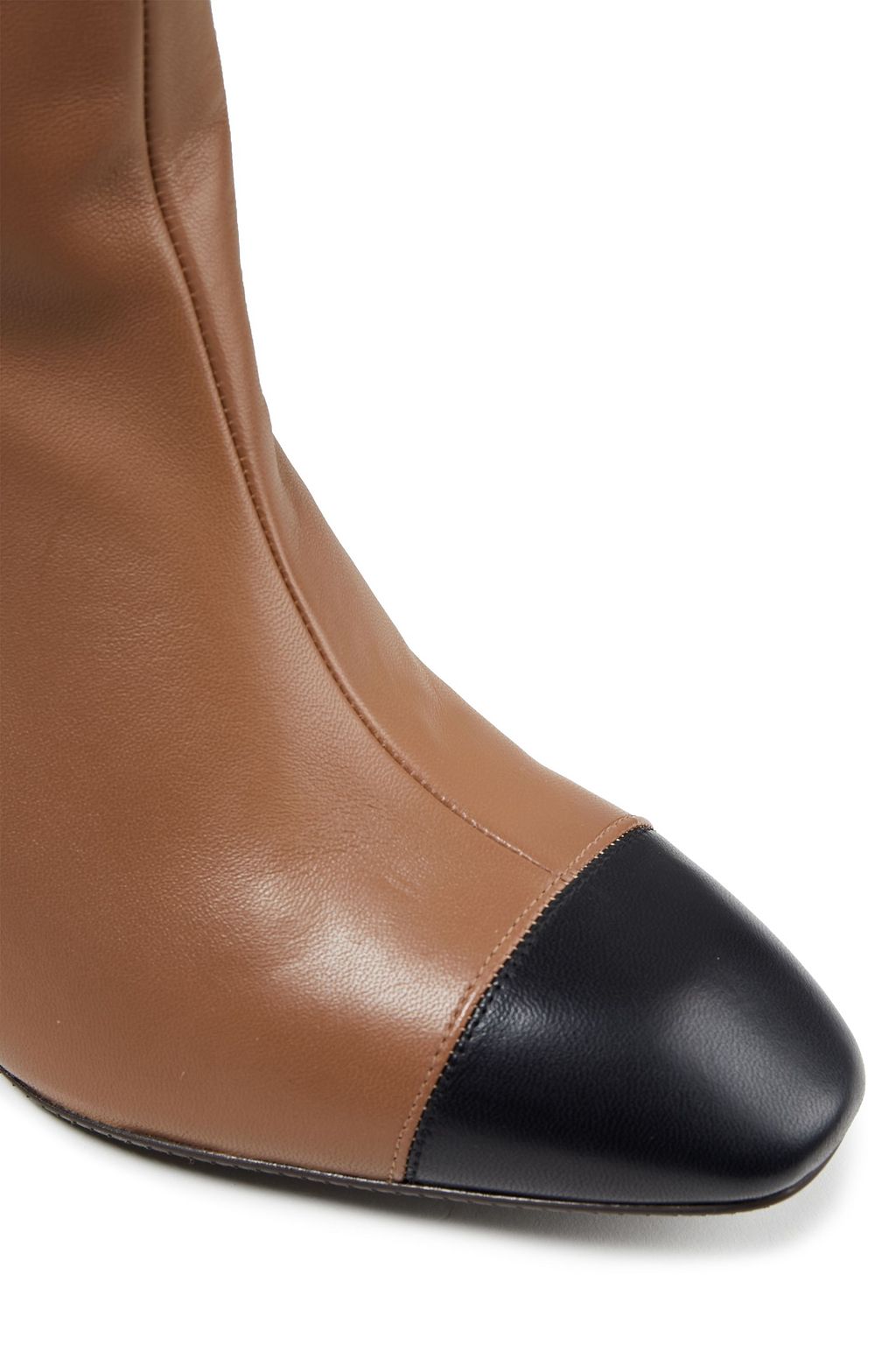 STUART WEITZMAN Two-tone leather over-the-knee boots