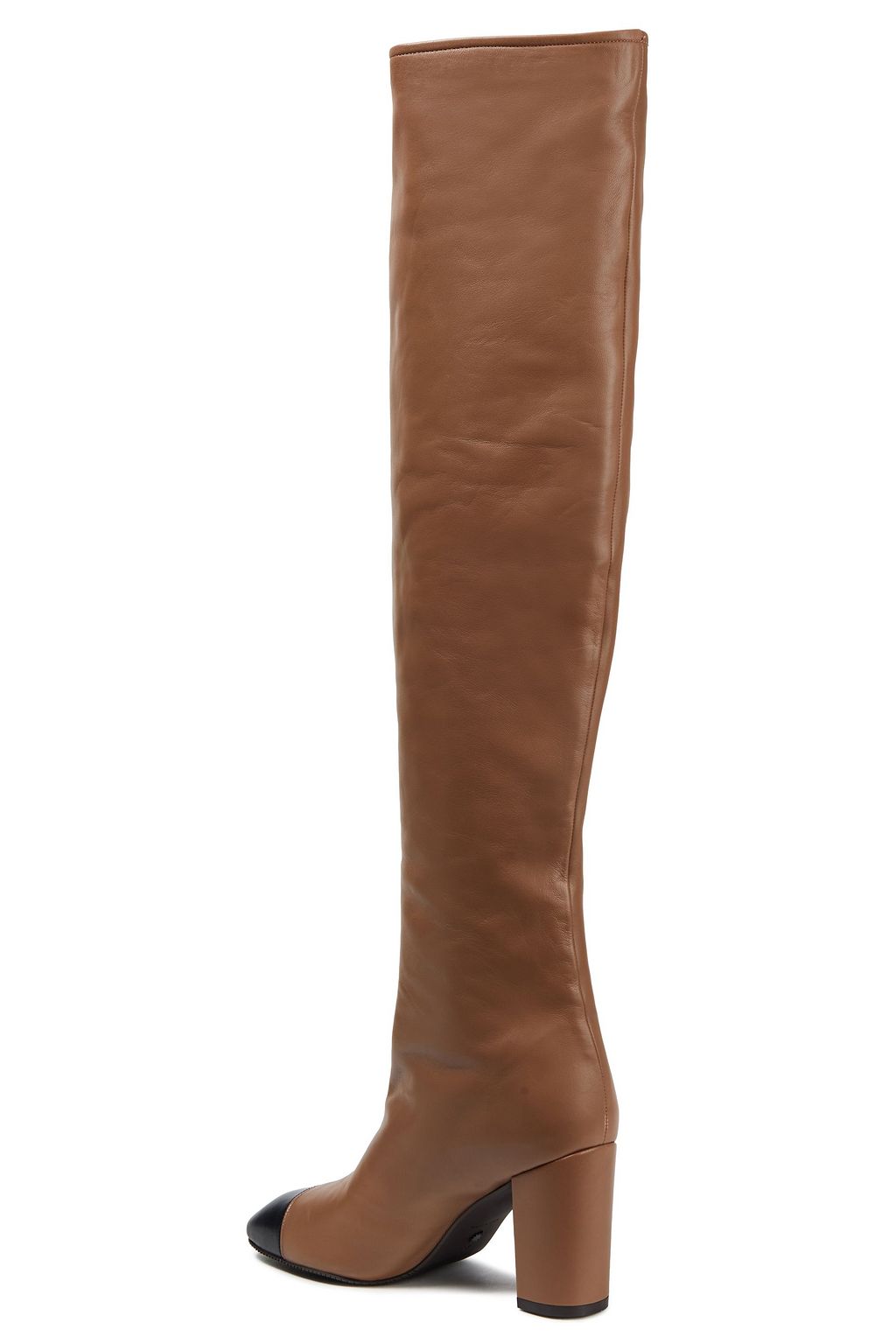 STUART WEITZMAN Two-tone leather over-the-knee boots