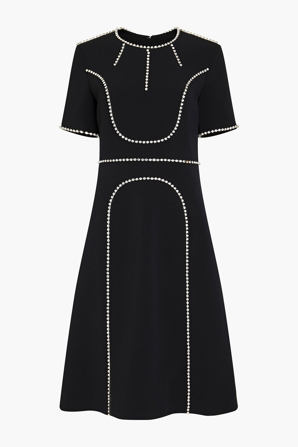 Huishan Zhang Violet crystal-embellished crepe dress