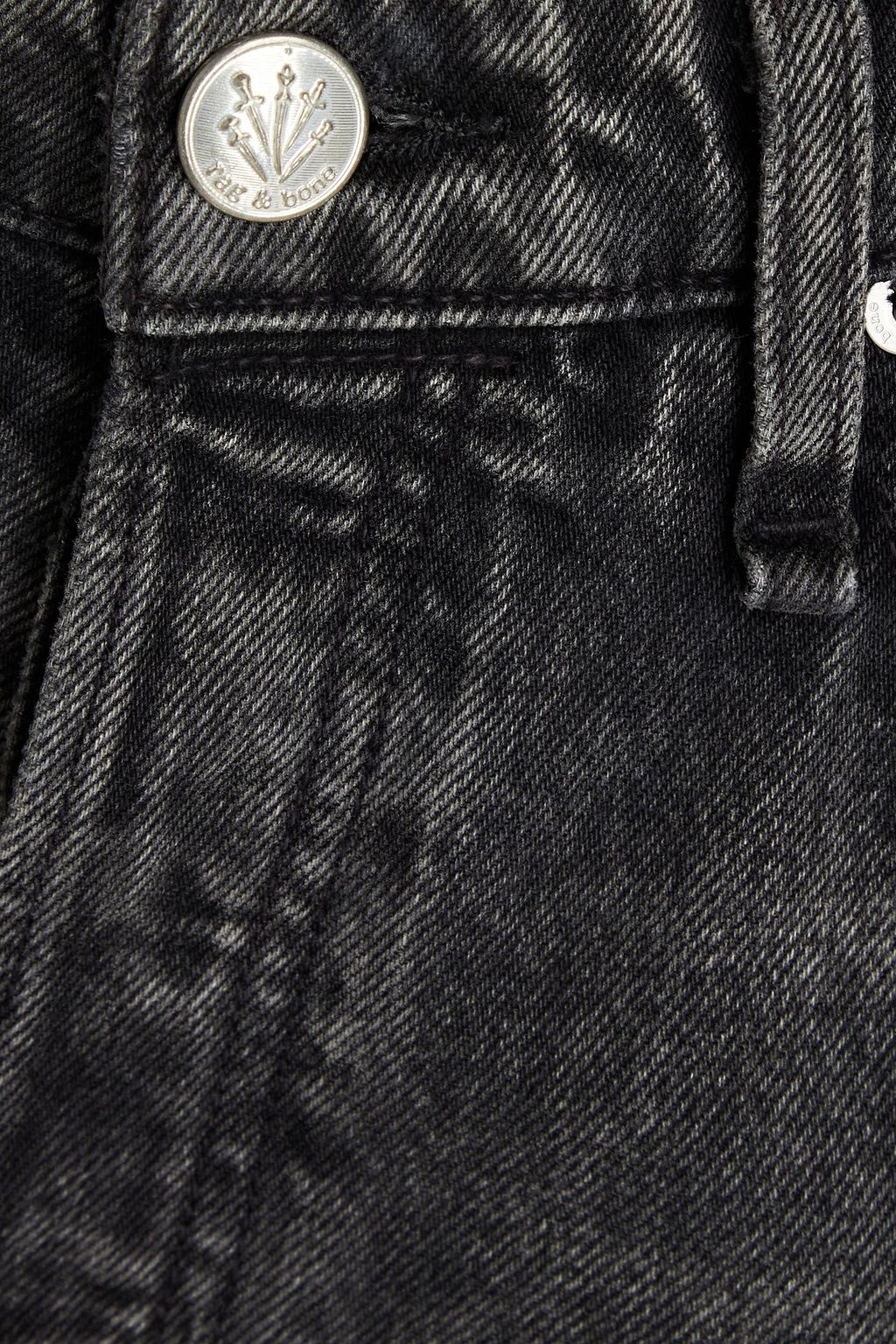RAG & BONE Maya hoch sitzende Cropped Jeans mit weitem Bein in ausgewaschener Optik